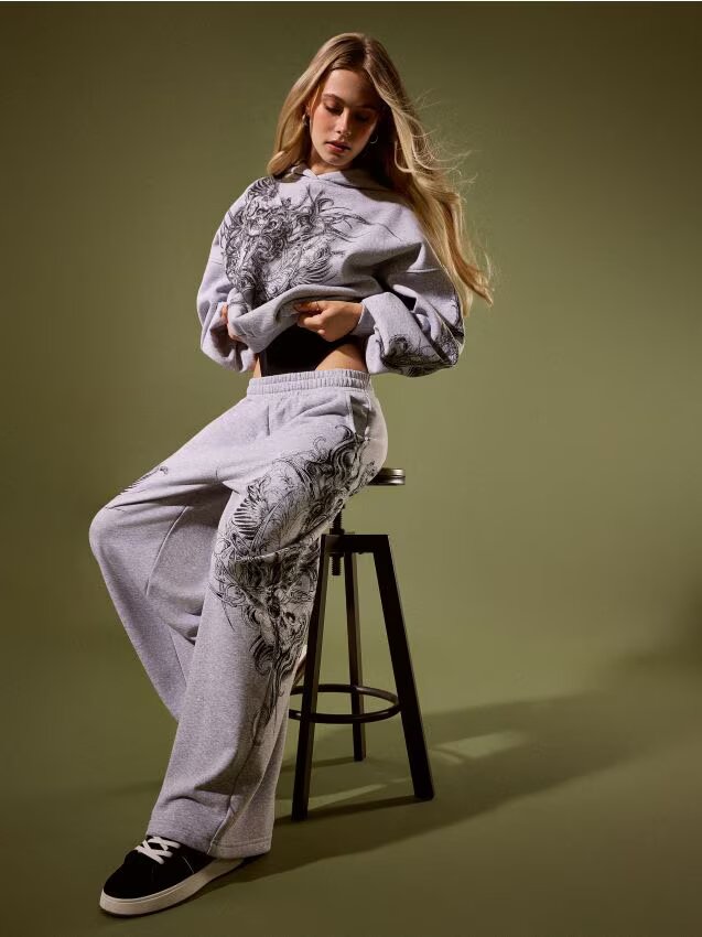 House Pantaloni de trening cu imprimeu