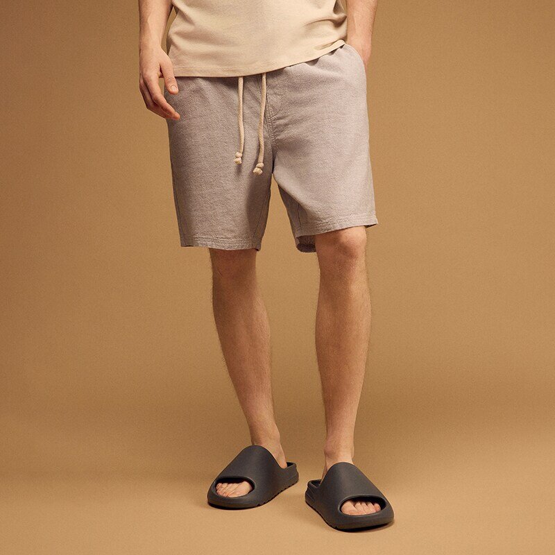 House Pantaloni scurți cu adaos de in