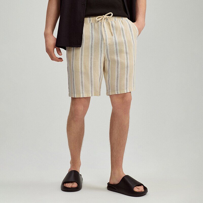 House Pantaloni scurți cu adaos de in