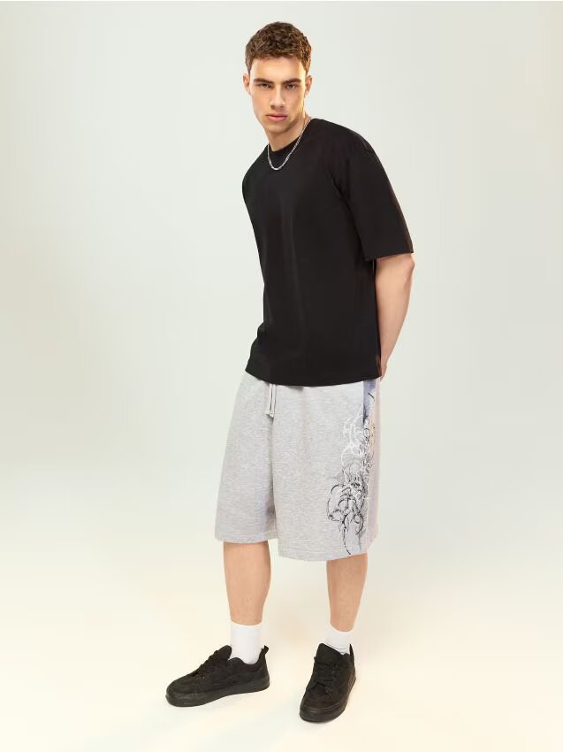 House Pantaloni scurți de trening cu imprimeu