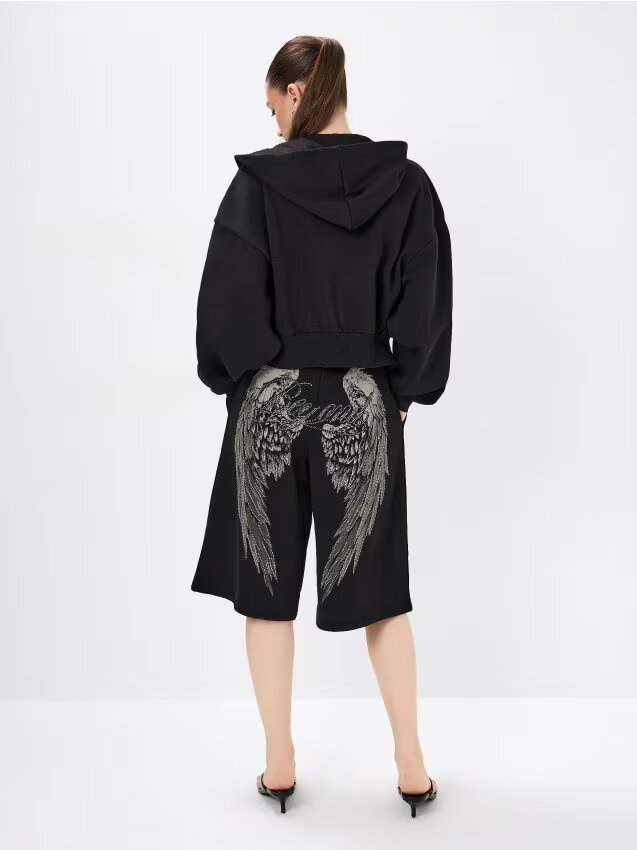 House Pantaloni scurți de trening cu imprimeu
