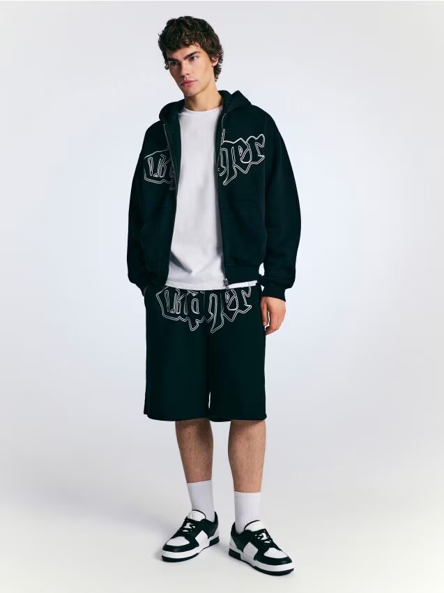 House Pantaloni scurți de trening cu imprimeu