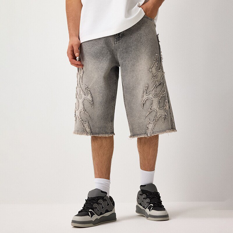 House Pantaloni scurți din denim cu tiv nefinisat