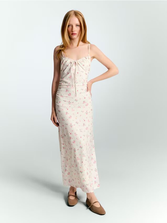 House Rochie midi înflorată