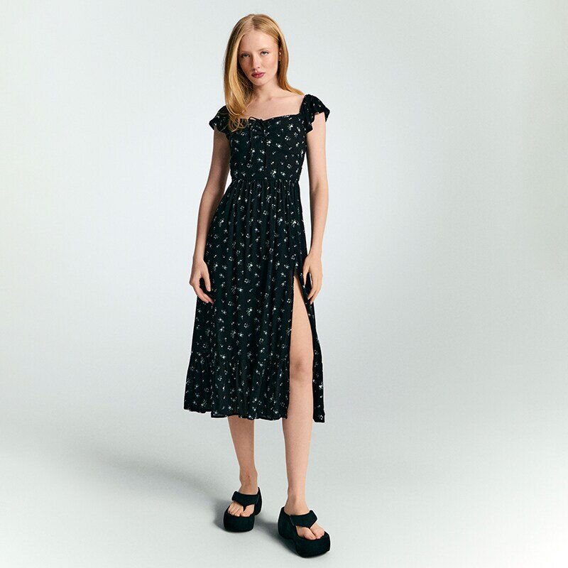 House Rochie midi înflorată