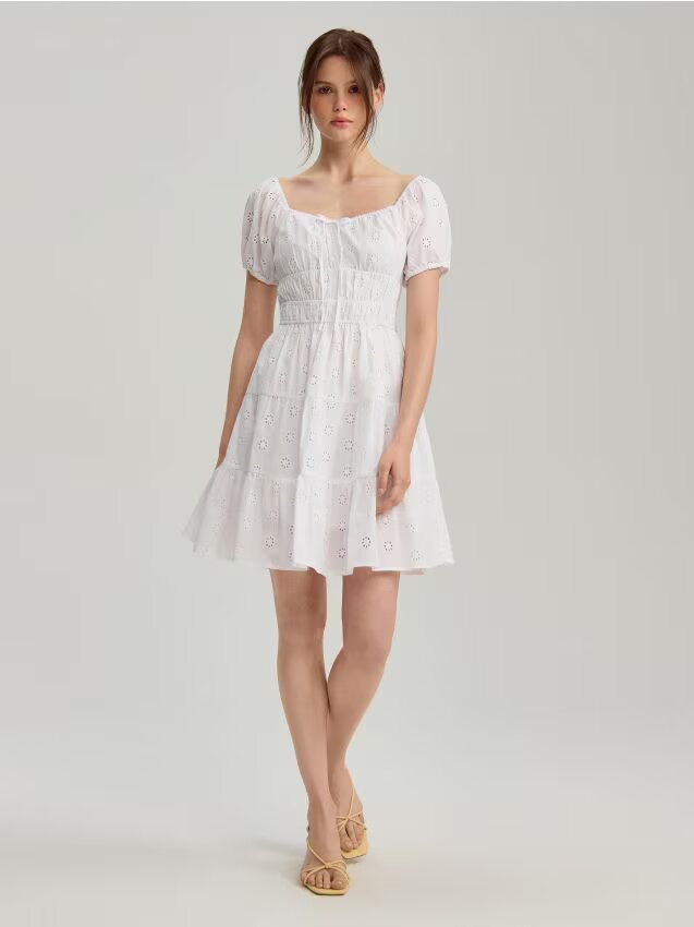 House Rochie mini cu mâneci bufante