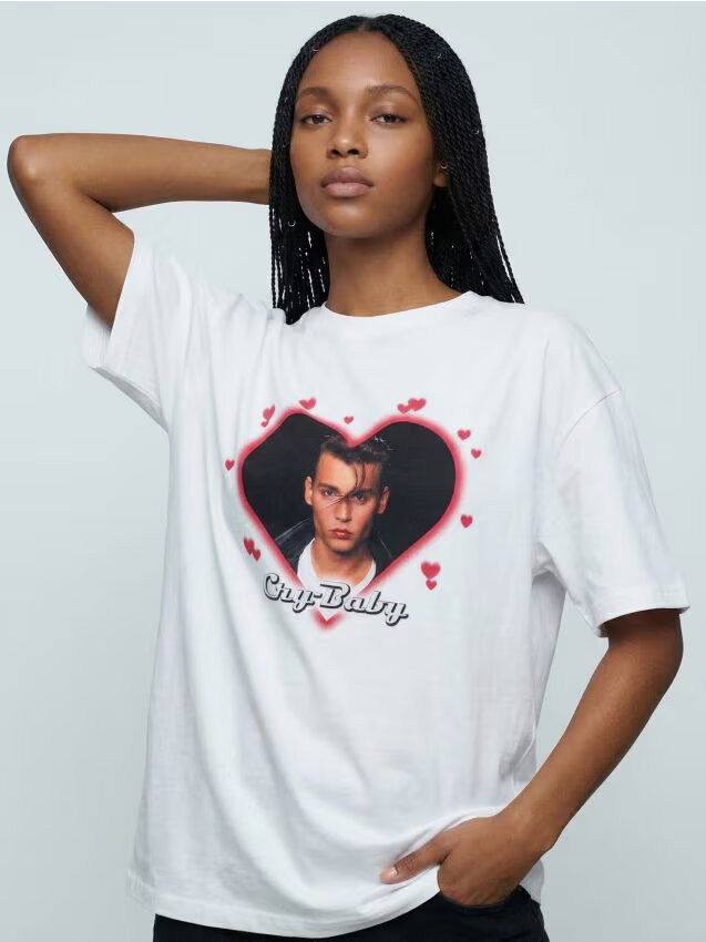 House Tricou cu imprimeu Johnny Depp Cry-Baby
