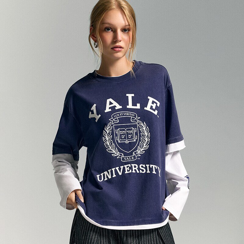House Tricou cu mânecă lungă Yale University