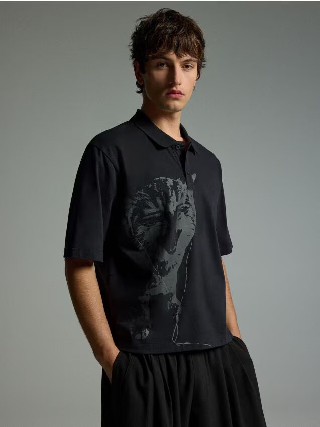 House Tricou polo cu imprimeu