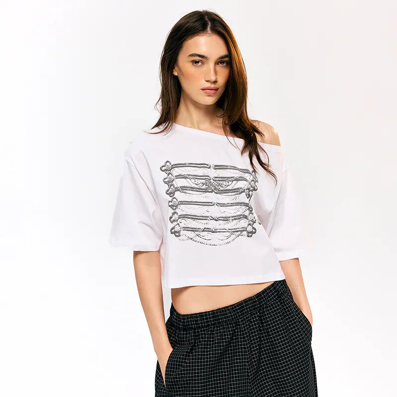 House Tricou scurt cu imprimeu