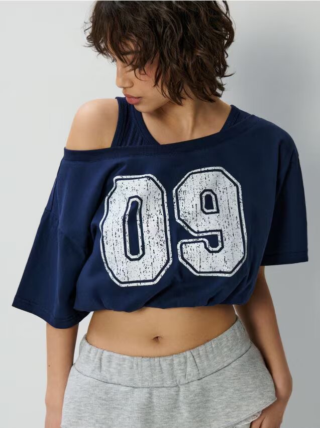 House Tricou scurt cu imprimeu