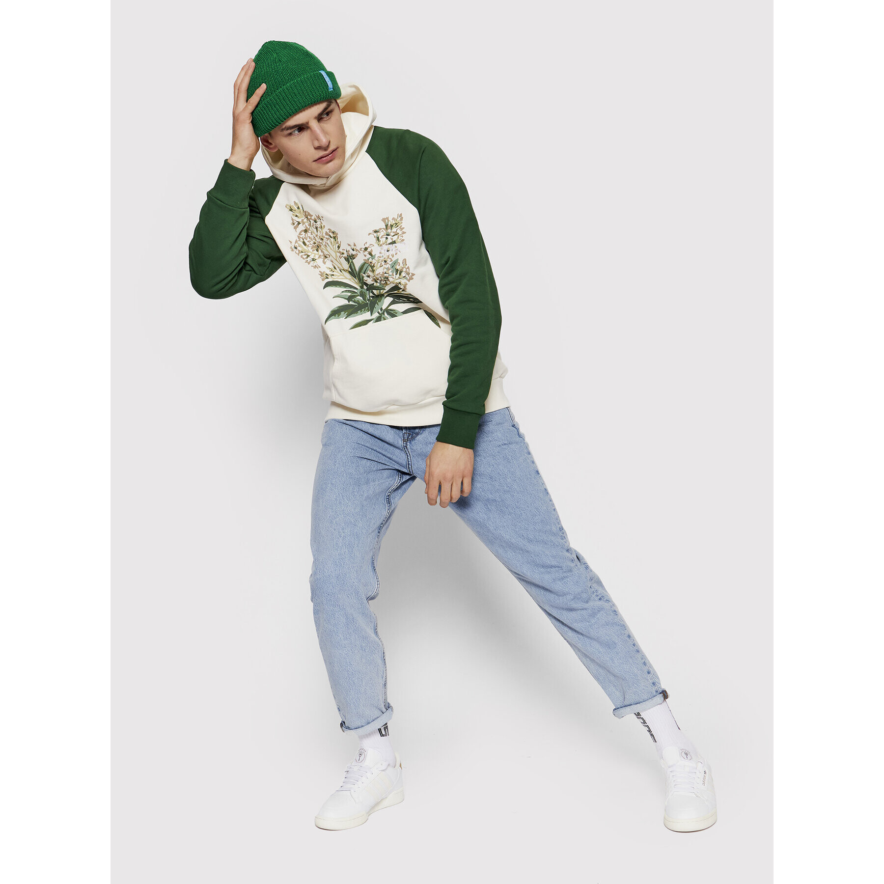 2005 Bluză Unisex College Bloom Verde Regular Fit - Pled.ro