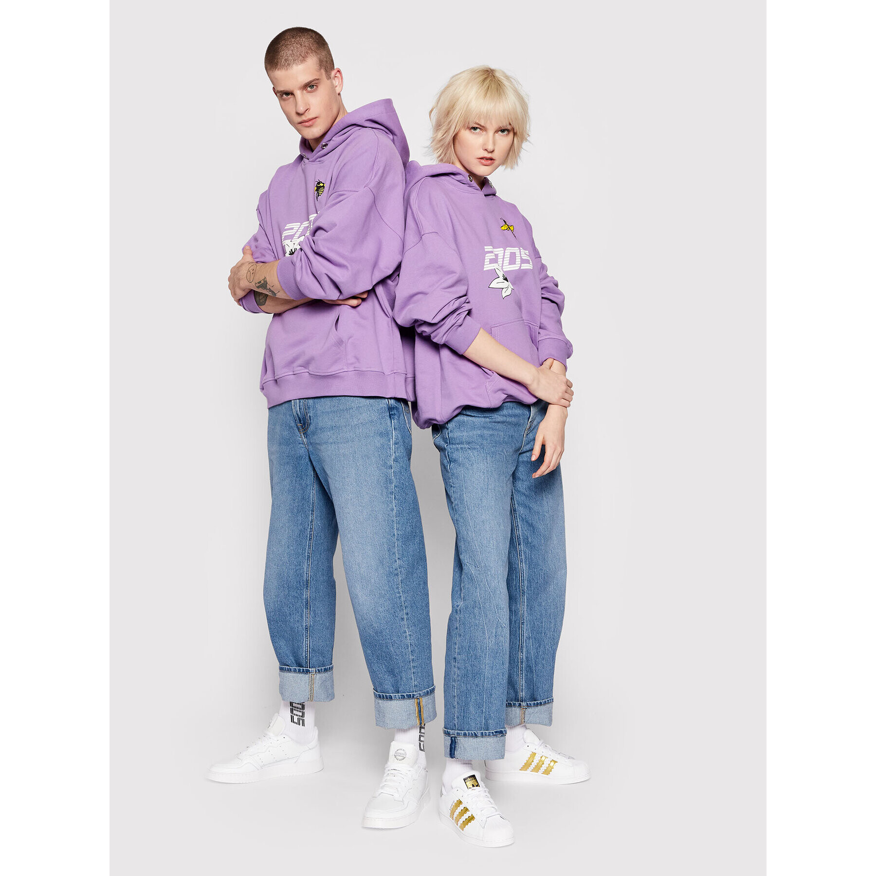 2005 Bluză Unisex Garden Violet Relaxed Fit - Pled.ro