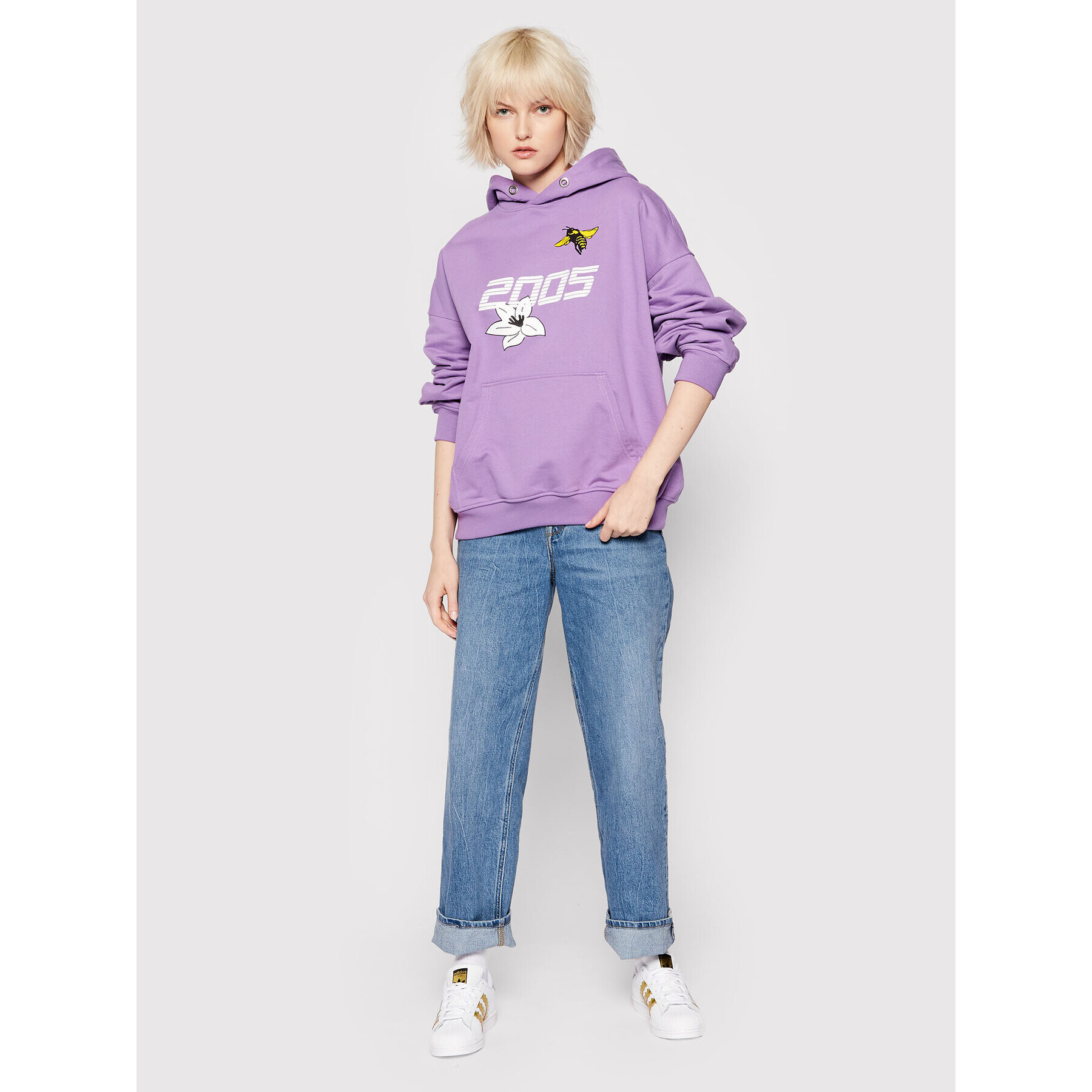 2005 Bluză Unisex Garden Violet Relaxed Fit - Pled.ro