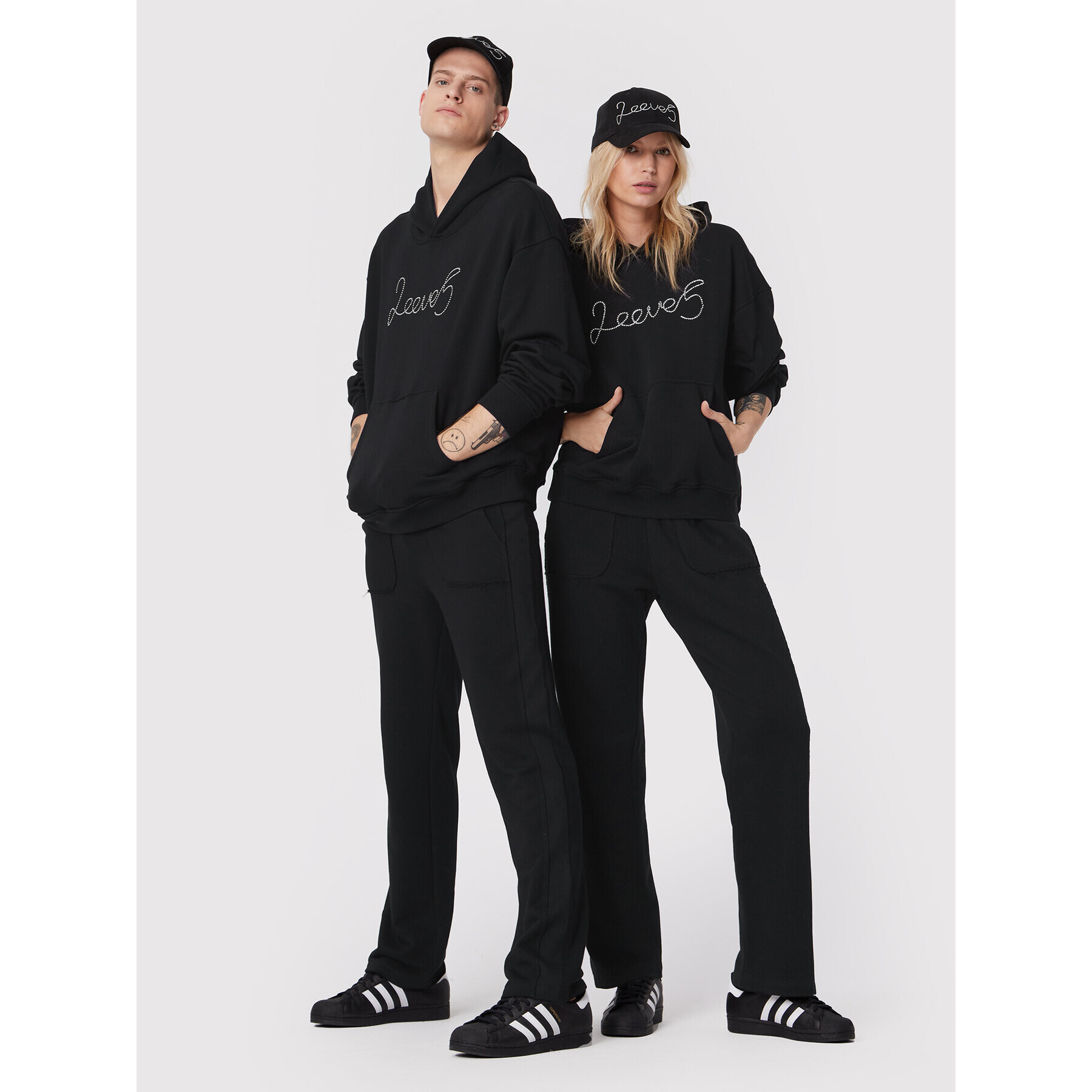 2005 Bluză Unisex X Leeves „2eeve5” Negru Relaxed Fit - Pled.ro