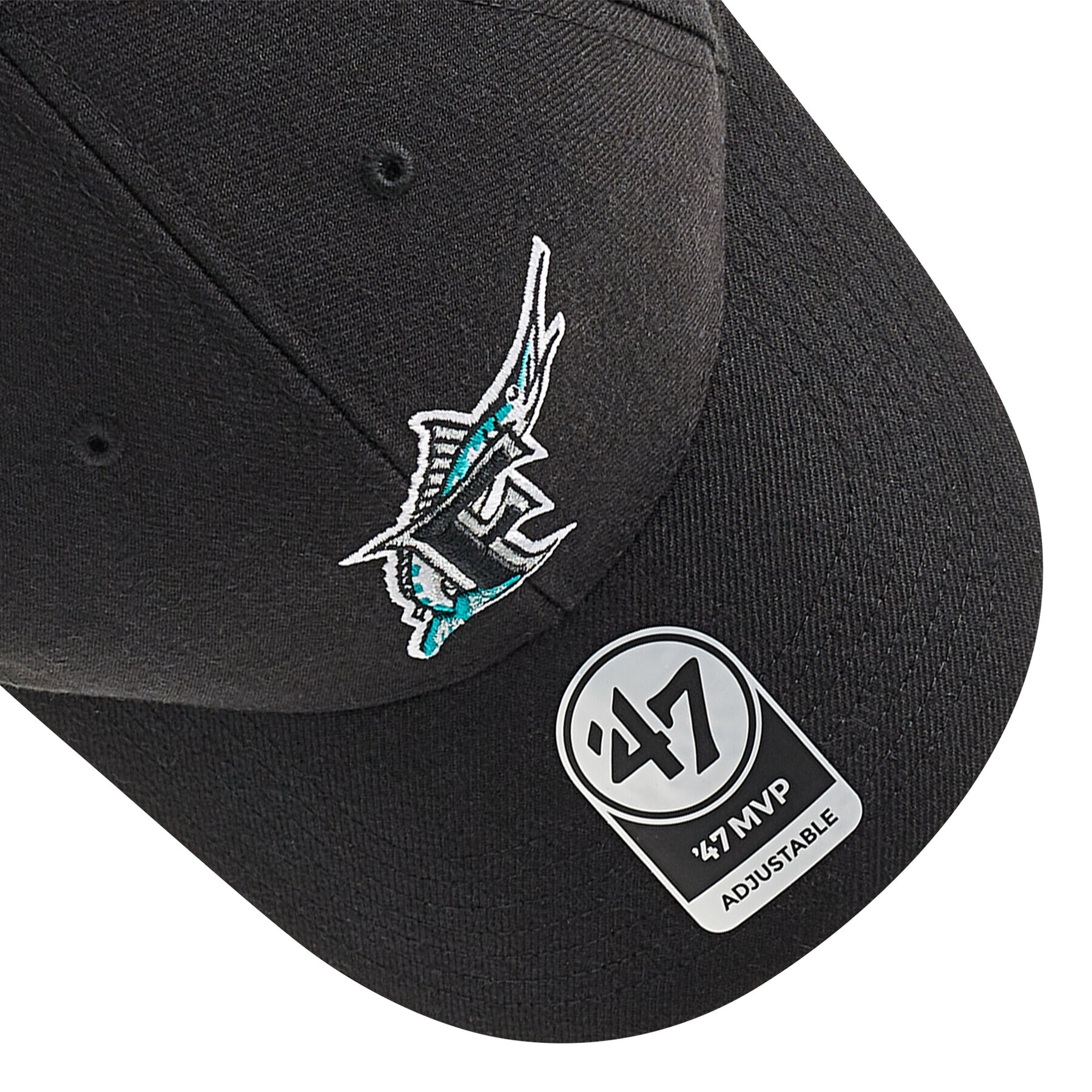 47 Brand Șapcă Miami Marlins Mlb BCWS-SUMVP28WBP-BK03 Negru - Pled.ro