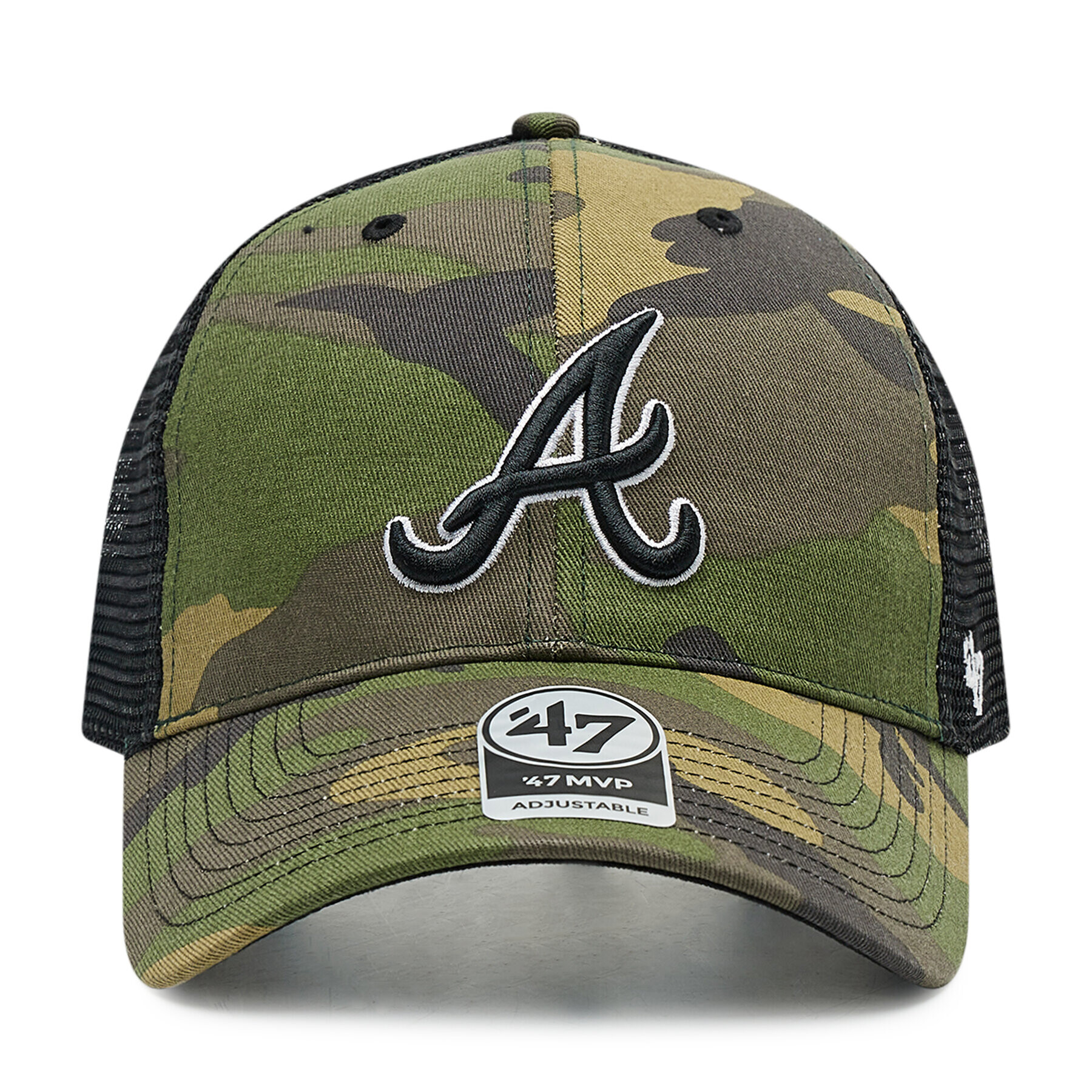 47 Brand Șapcă MLB Atlanta Braves Branson Trucker B-CBRAN01GWP-CMB Verde - Pled.ro