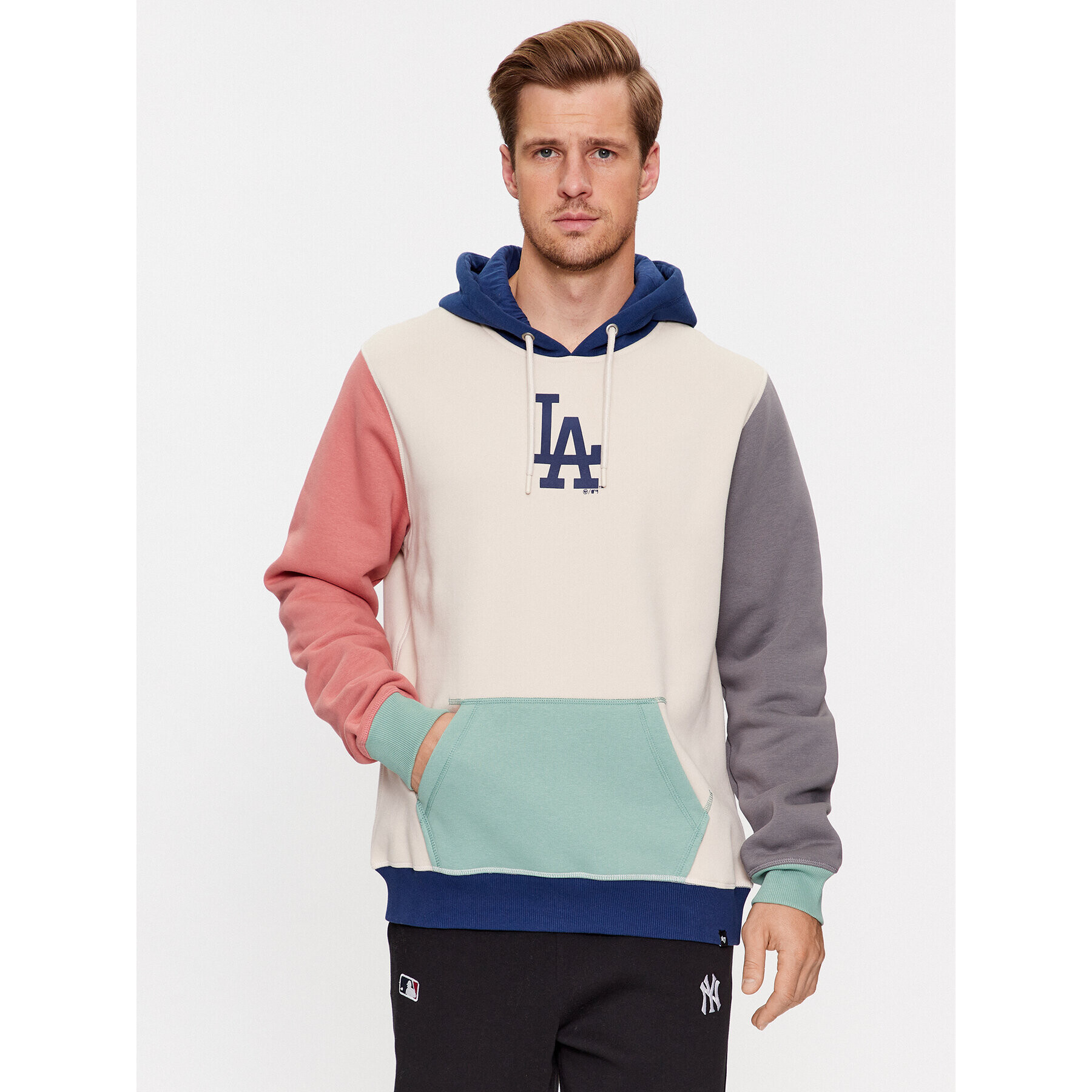 47 Brand Bluză Los Angeles Dodgers BB012PMOPXQ601378BN Bej Regular Fit - Pled.ro