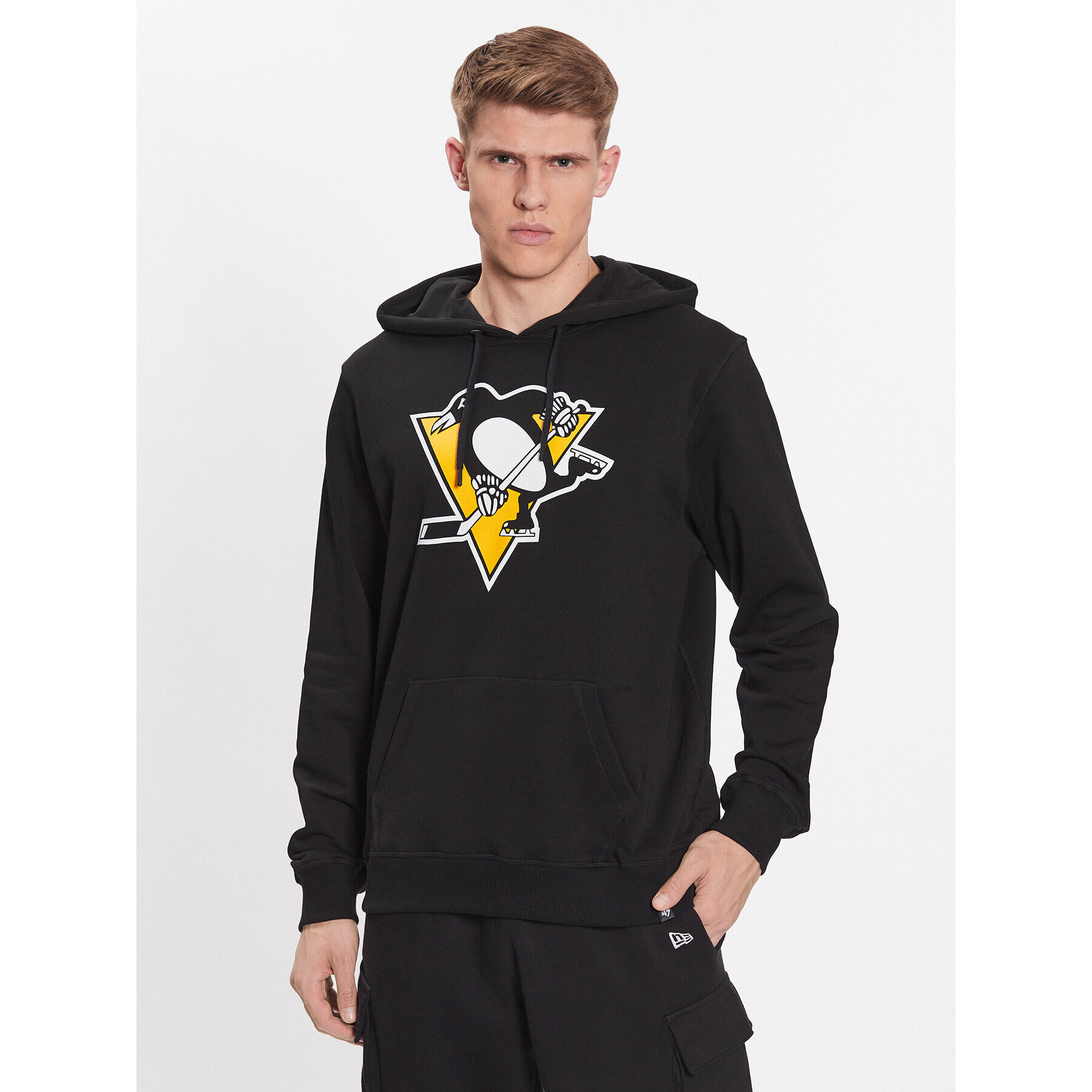 47 Brand Bluză NHL Pittsburgh Penguins Imprint 47 HELIX Pullover Hood HH015PEMIMH544142JK Negru Regular Fit - Pled.ro