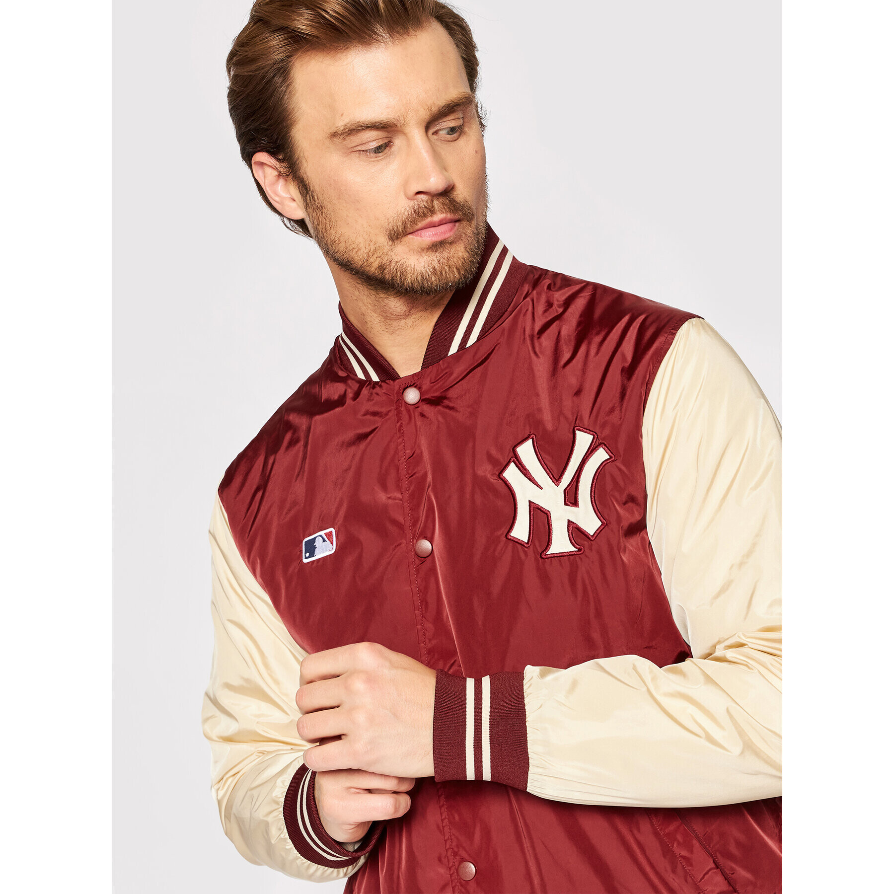 47 Brand Geacă bomber New York Yankees BB017PEMDTJ551982CA Vișiniu Regular Fit - Pled.ro