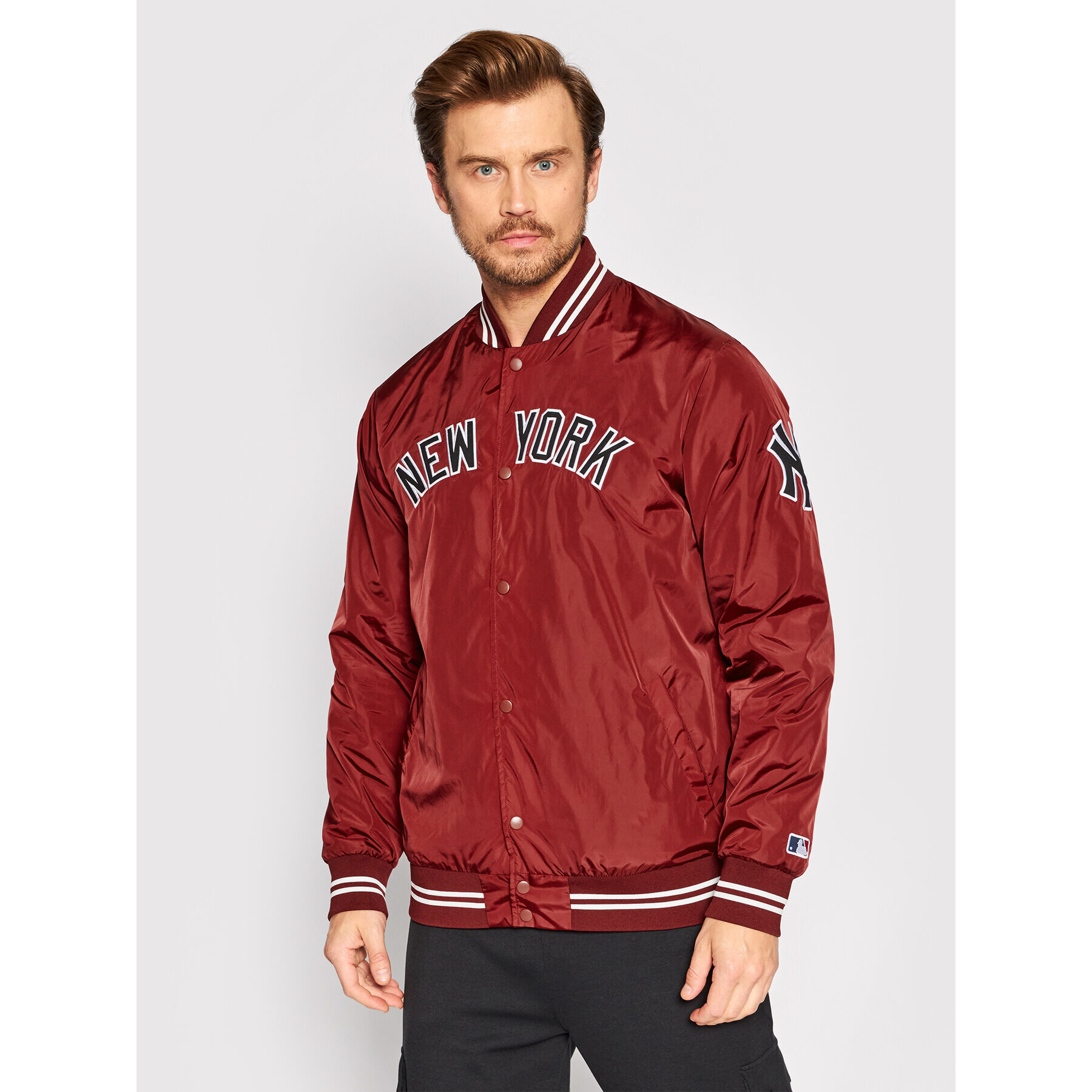 47 Brand Geacă bomber New York Yankees BB017PEMWTJ554369CA Vișiniu Regular Fit - Pled.ro