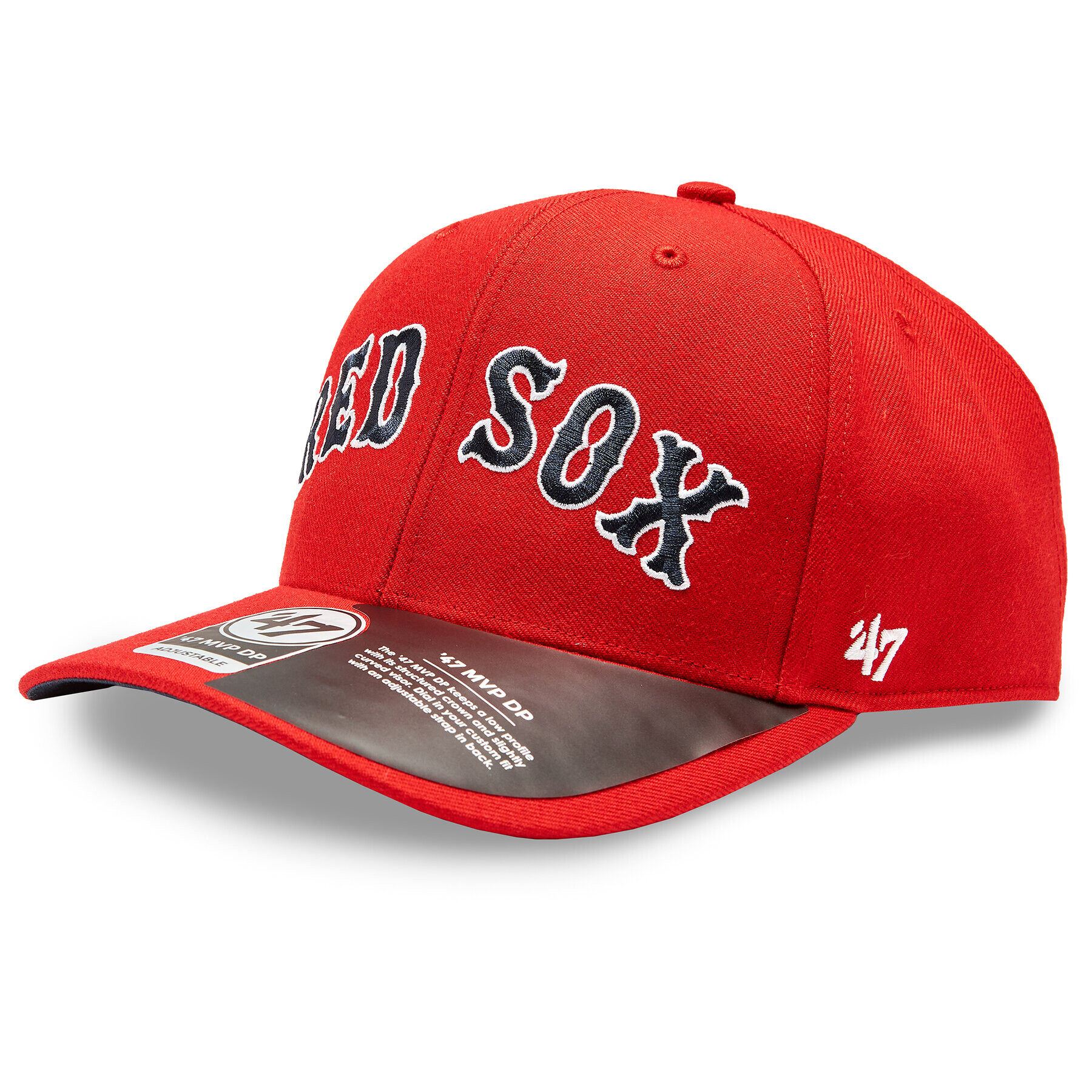 47 Brand Șapcă MLB Boston Red Sox Replica Script 47 MVP DP B-REPSP02WBP-RD Roșu - Pled.ro