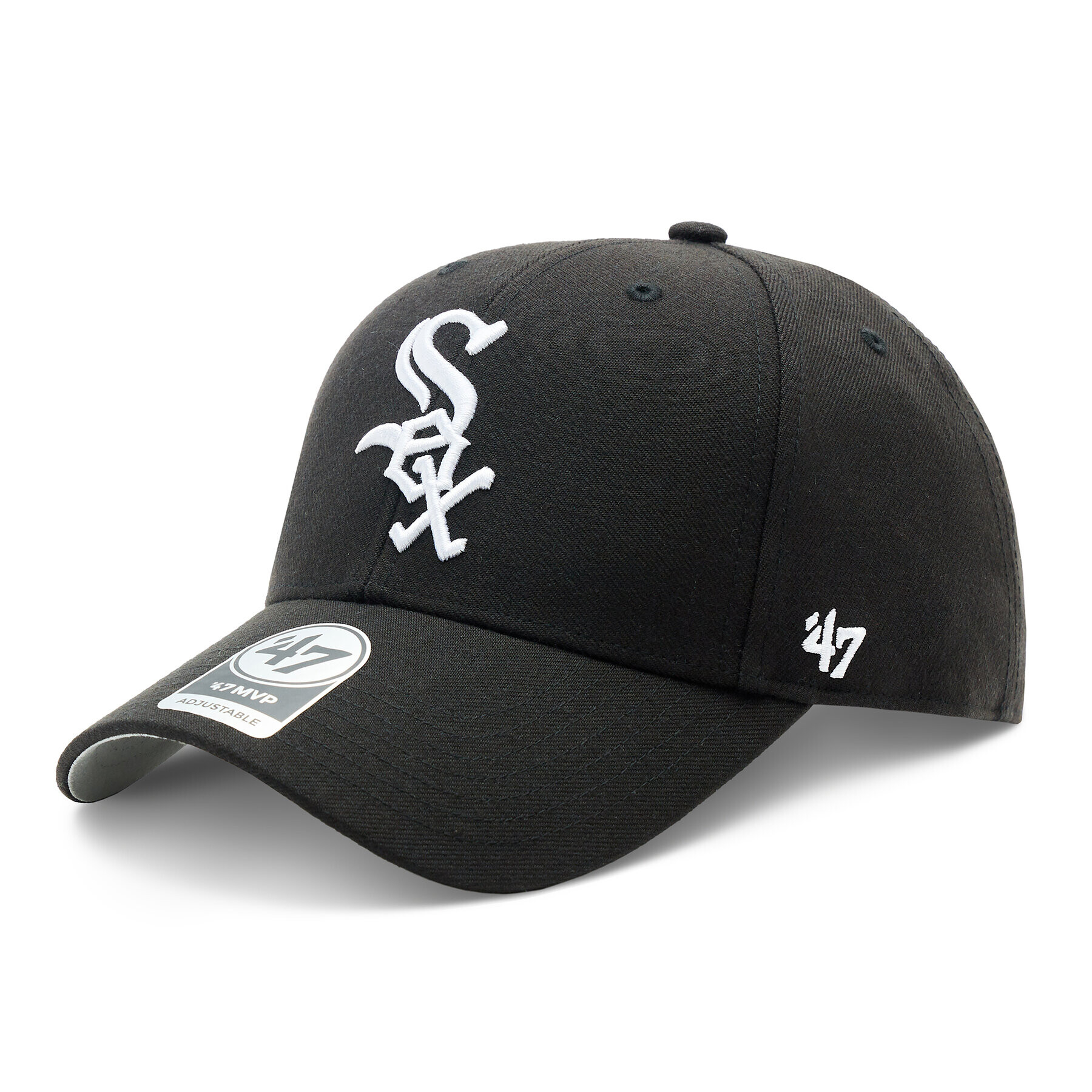 47 Brand Șapcă MLB Chicago White Sox Sure Shot Snapback 47 MVP BCWS-SUMVP06WBP-BK06 Negru - Pled.ro