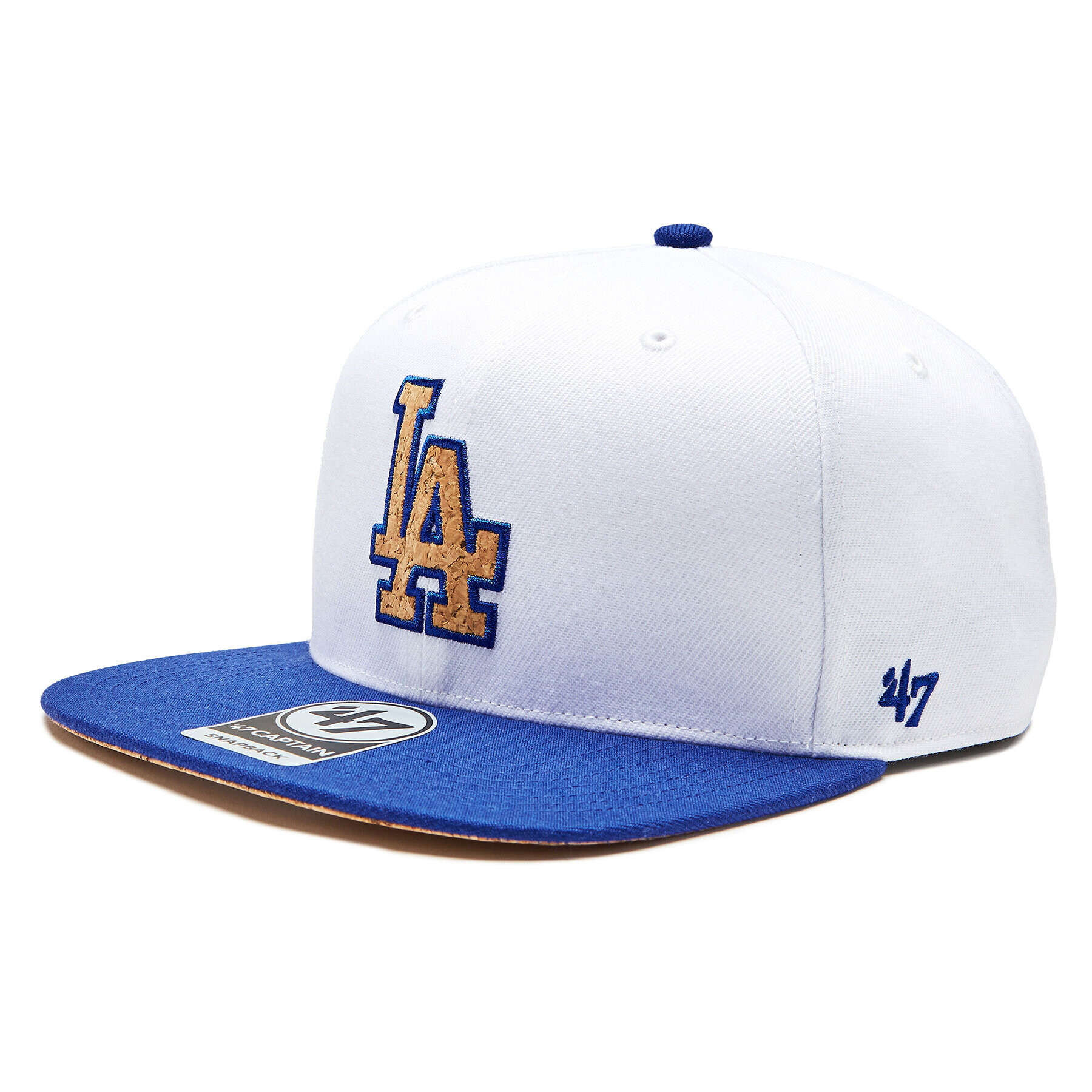 47 Brand Șapcă MLB Los Angeles Dodgers Corkscrew 47 CAPTAIN B-CORKS12WBP-WH Alb - Pled.ro