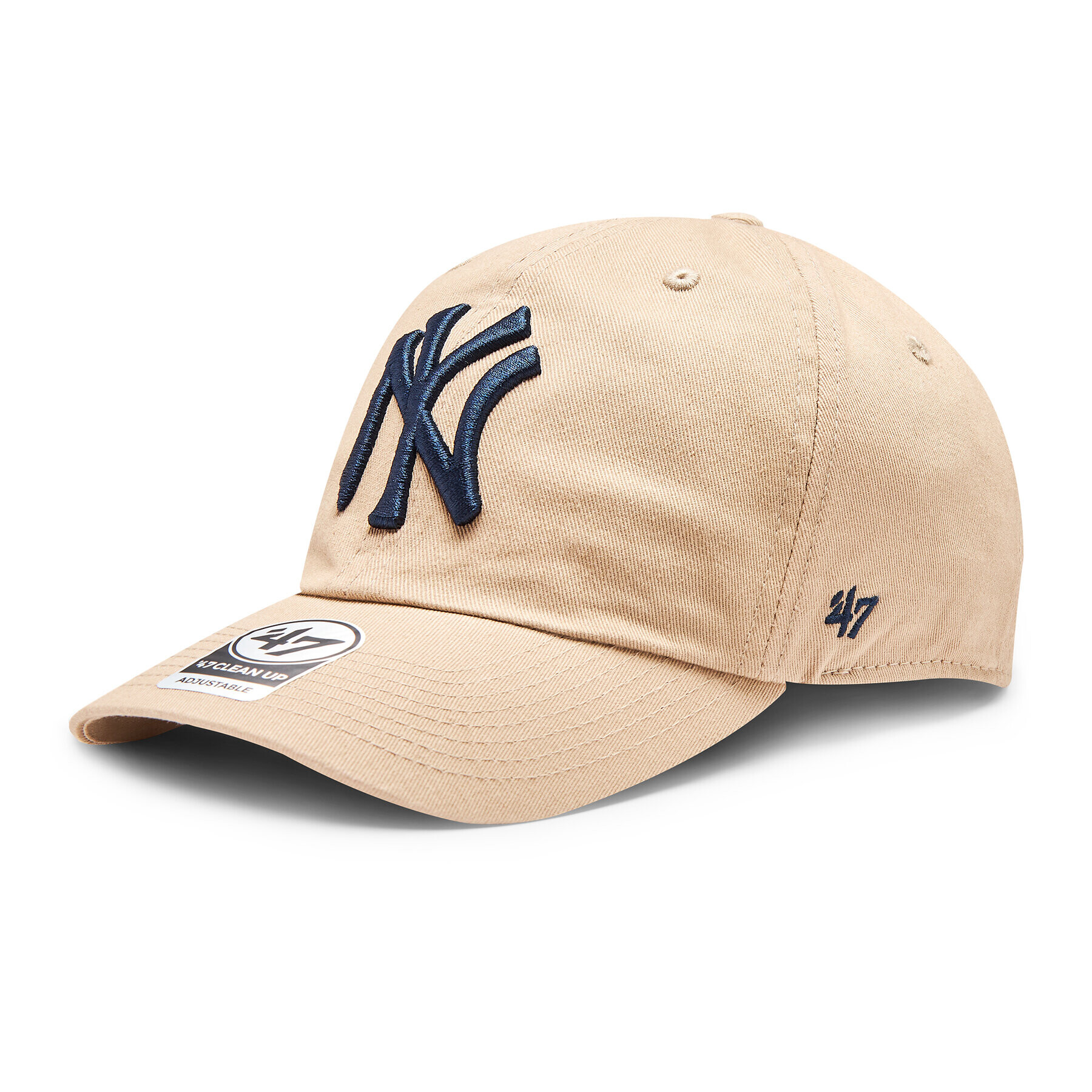 47 Brand Șapcă MLB New York Yankees '47 CLEAN UP B-RGW17GWSNL-KHB Kaki - Pled.ro