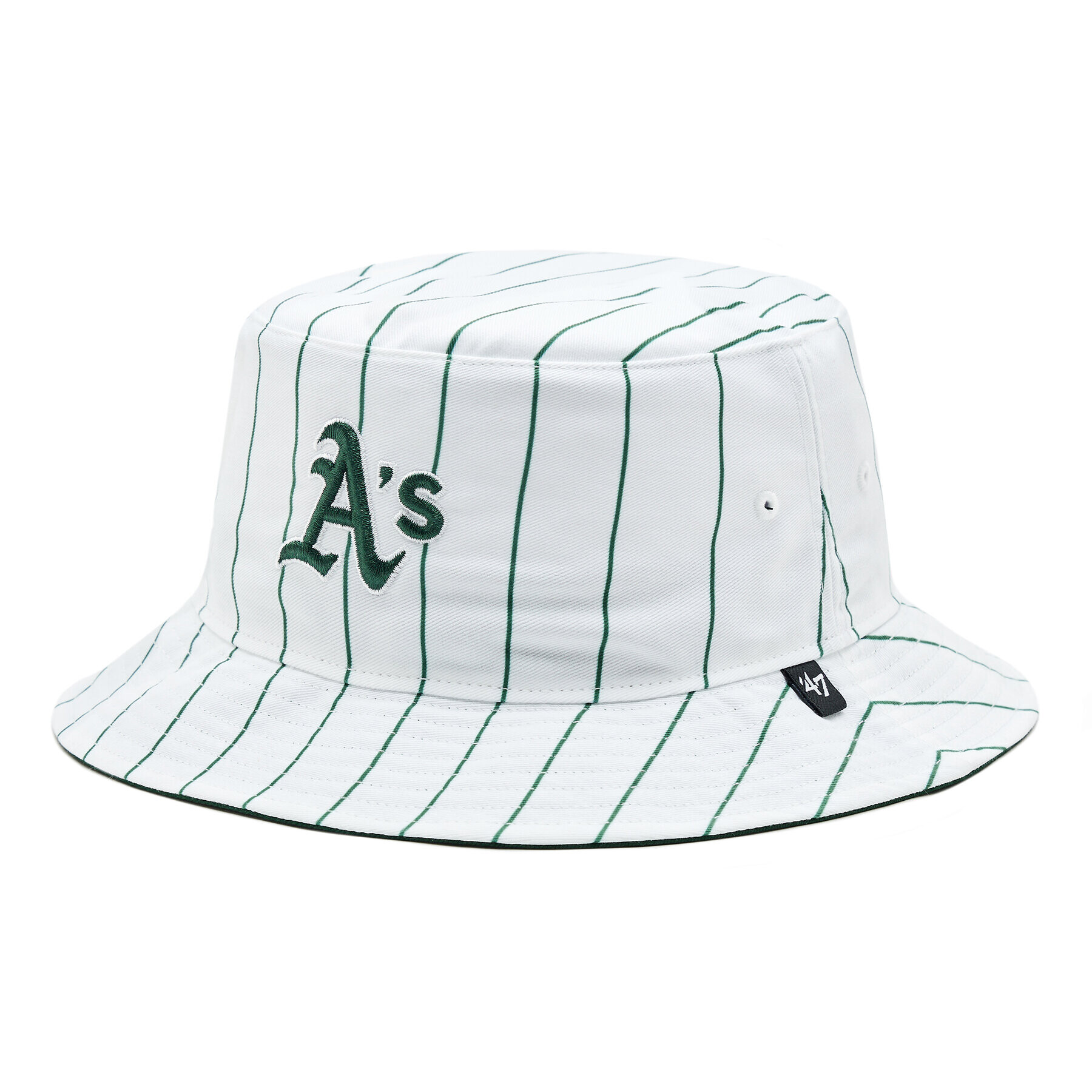 47 Brand Șapcă MLB Oakland Athletics Pinstriped '47 BUCKET B-PINSD18PTF-DG Verde - Pled.ro