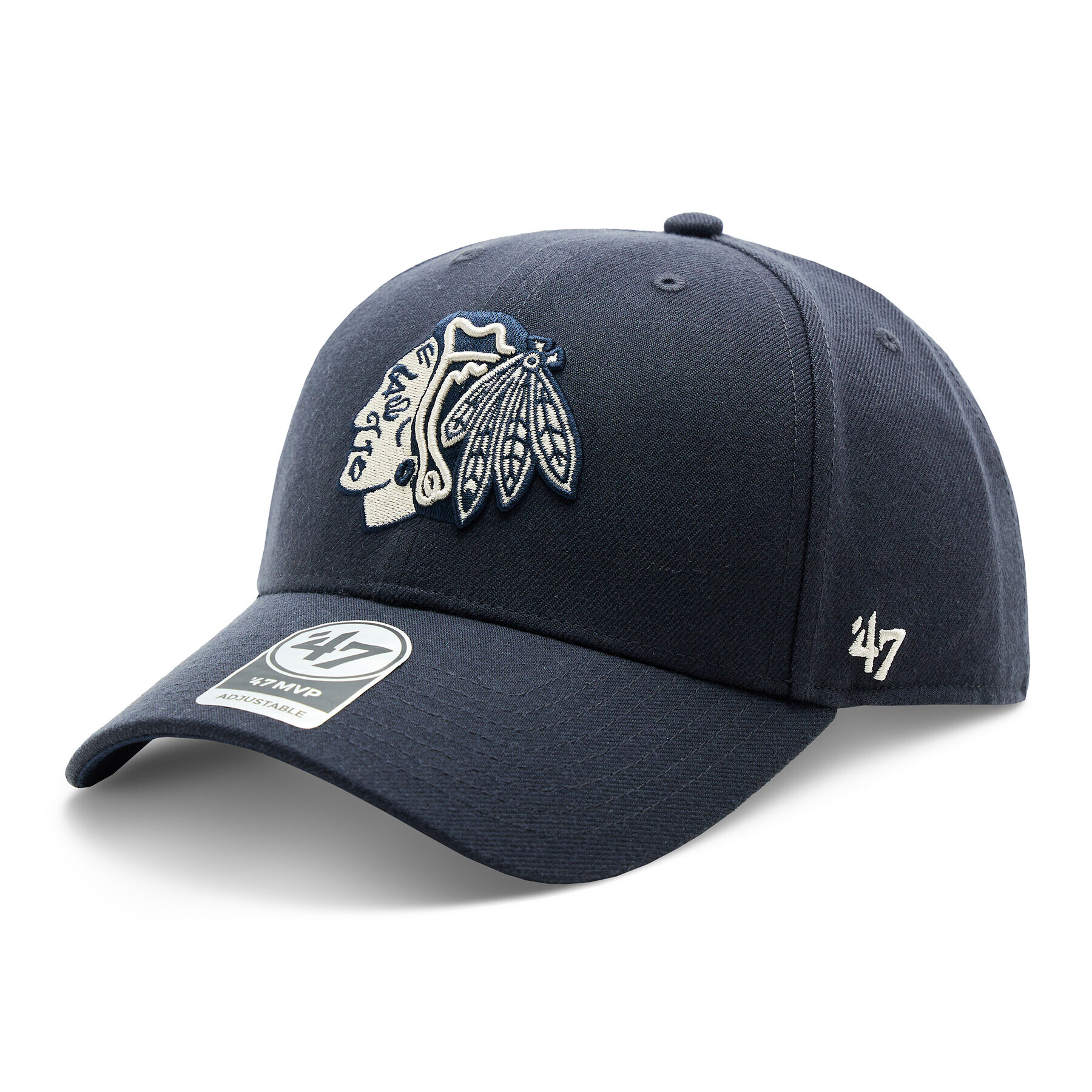 47 Brand Șapcă NHL Chicago Blackhawks '47 MVP SNAPBACK H-MVPSP04WBP-NYA Bleumarin - Pled.ro