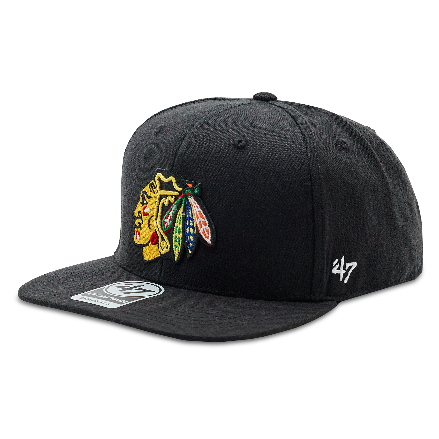 47 Brand Șapcă NHL Chicago Blackhawks No Shot '47 CAPTAIN H-NSHOT04WBP-BKB Negru - Pled.ro