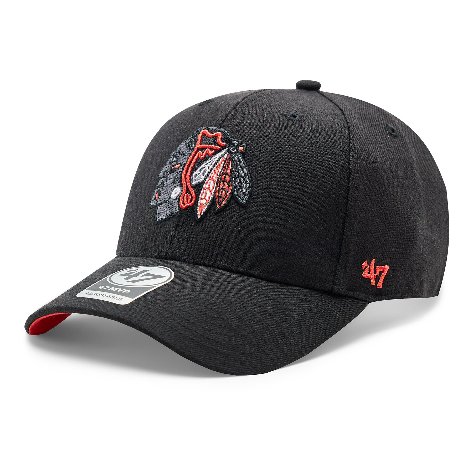 47 Brand Șapcă NHL Chicago Blackhawks Sure Shot Snapback '47 MVP HVIN-SUMVP04WBP-BK94 Negru - Pled.ro