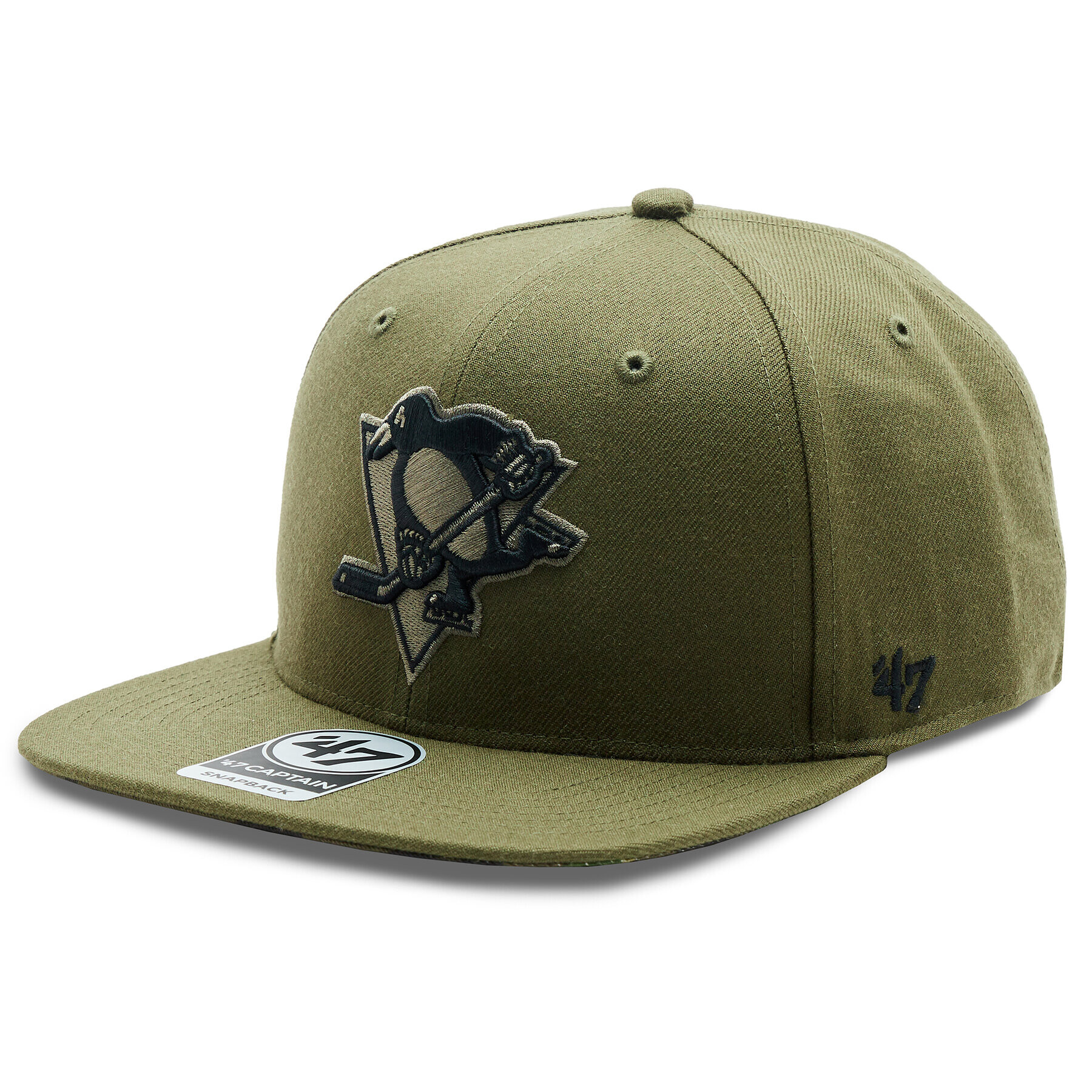 47 Brand Șapcă NHL Pittsburgh Penguins Ballpark Camo '47 CAPTAIN H-BCAMO15WBP-SW Verde - Pled.ro