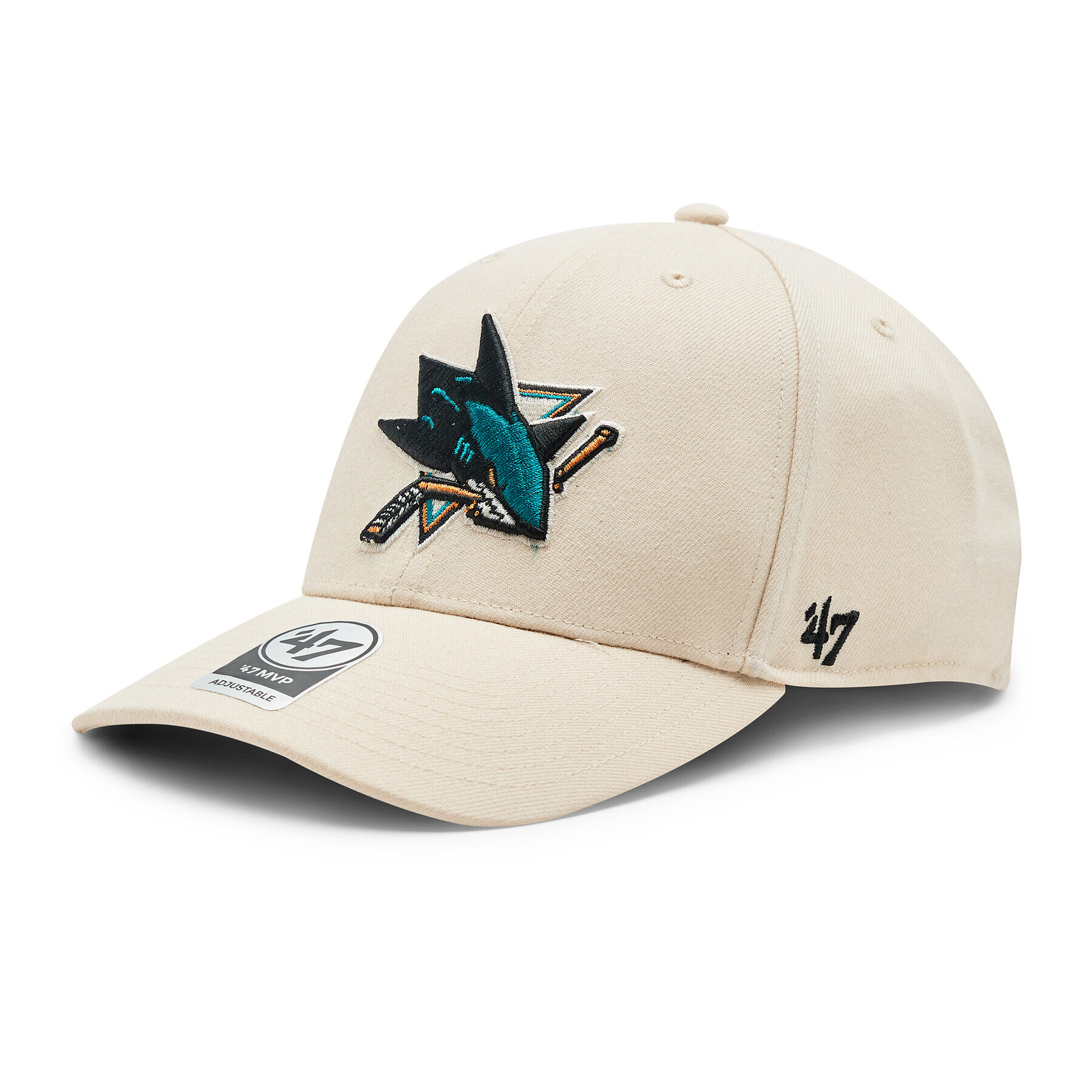 47 Brand Șapcă NHL San Jose Sharks '47 MVP SNAPBACK H-MVPSP22WBP-NT Bej - Pled.ro