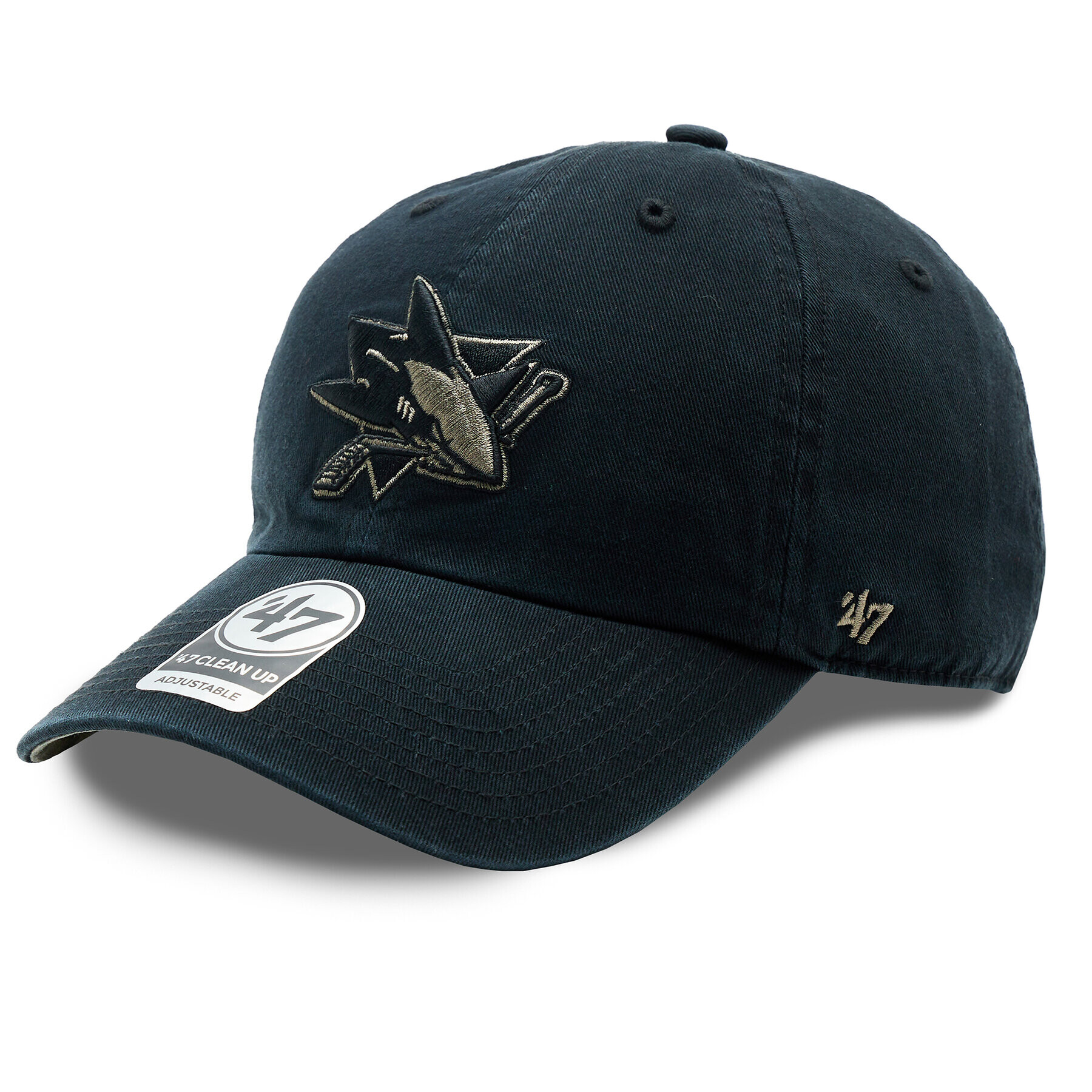 47 Brand Șapcă NHL San Jose Sharks Ballpark Camo '47 CLEAN UP H-BPCAM22GWS-BK Negru - Pled.ro