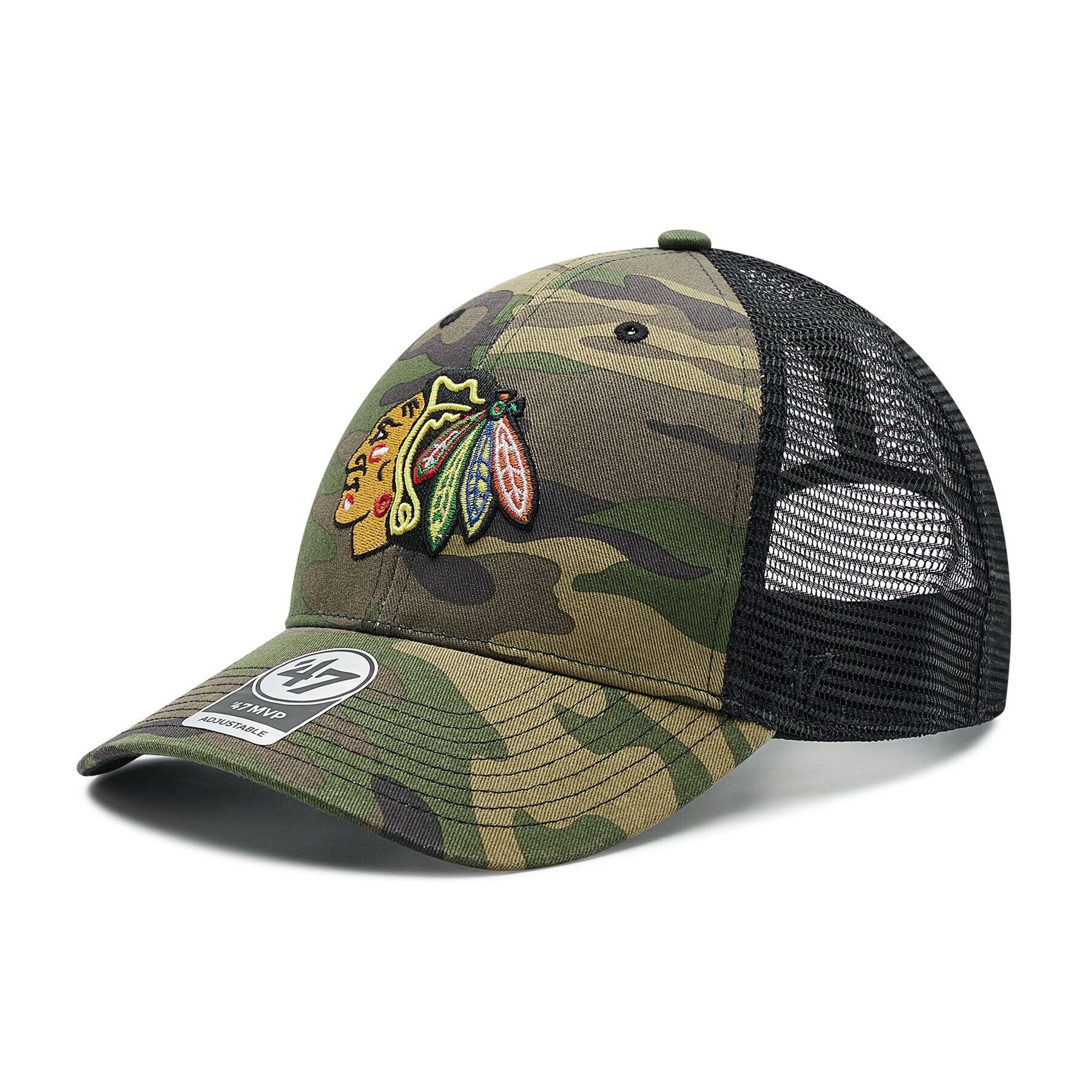 47 Brand Șapcă Chicago Blackhawks Branson '47 Mvp H-CBRAN04GWP-CM Verde - Pled.ro