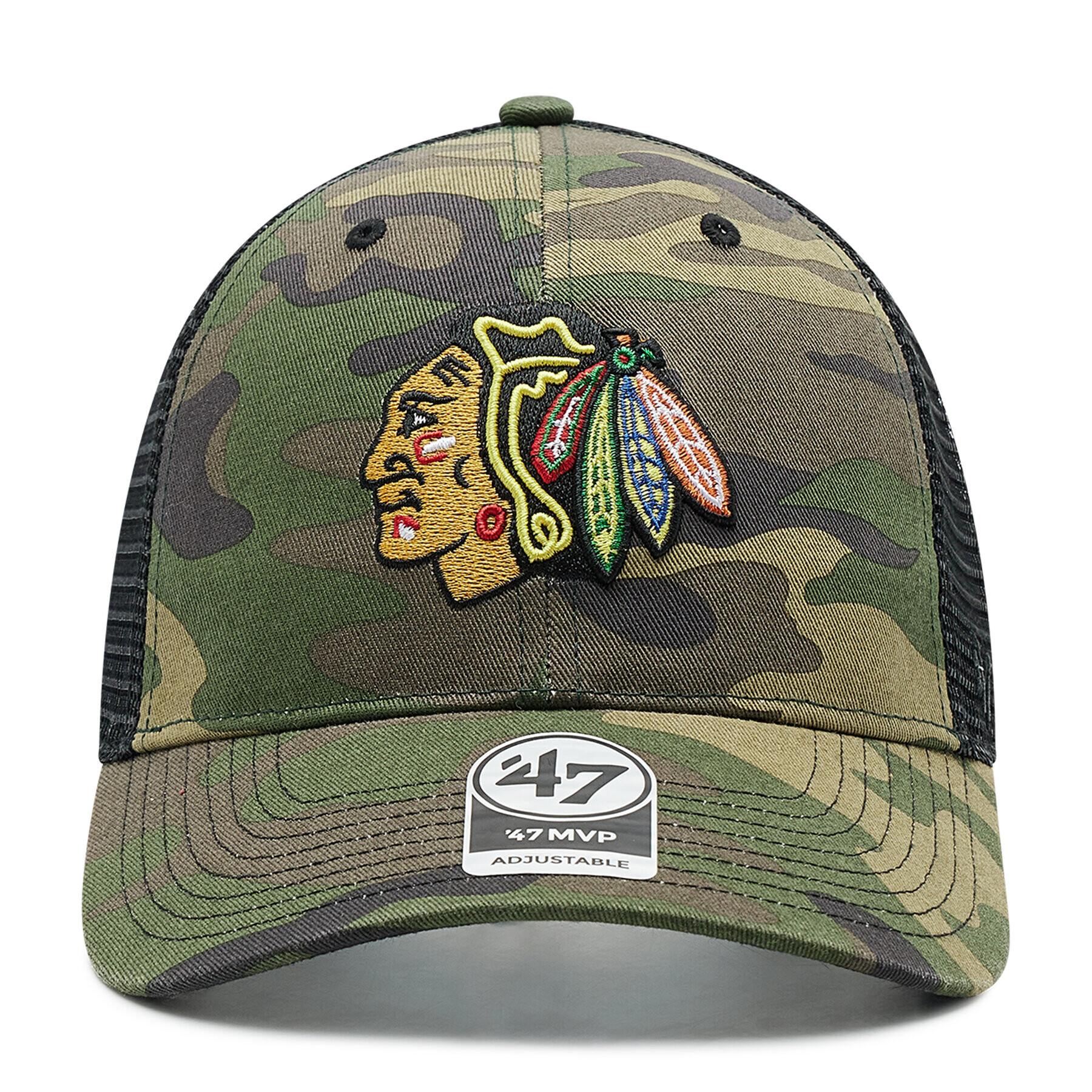 47 Brand Șapcă Chicago Blackhawks Branson '47 Mvp H-CBRAN04GWP-CM Verde - Pled.ro