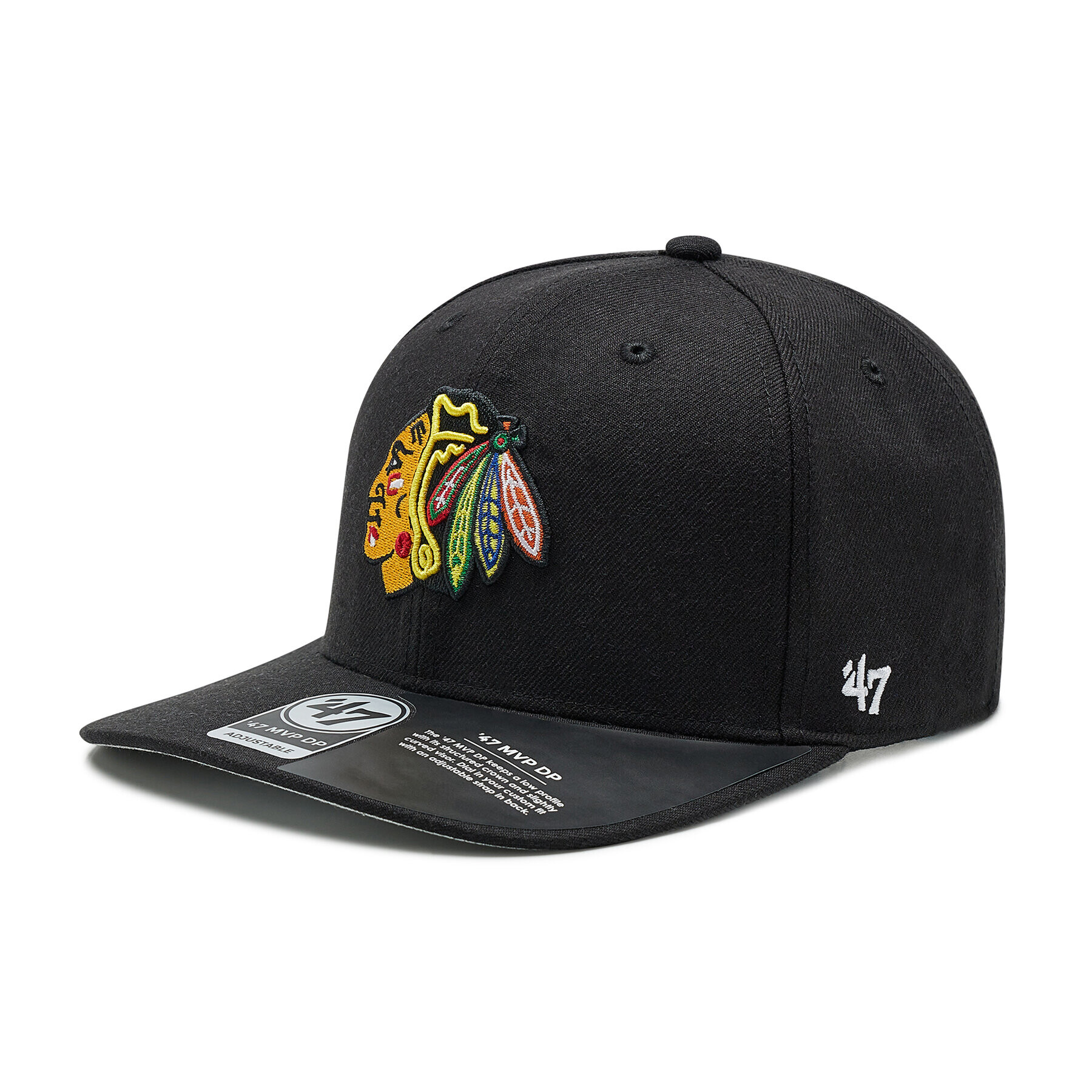 47 Brand Șapcă Nhl Chicago Blackhawks H-CLZOE04WBP-BKB Negru - Pled.ro