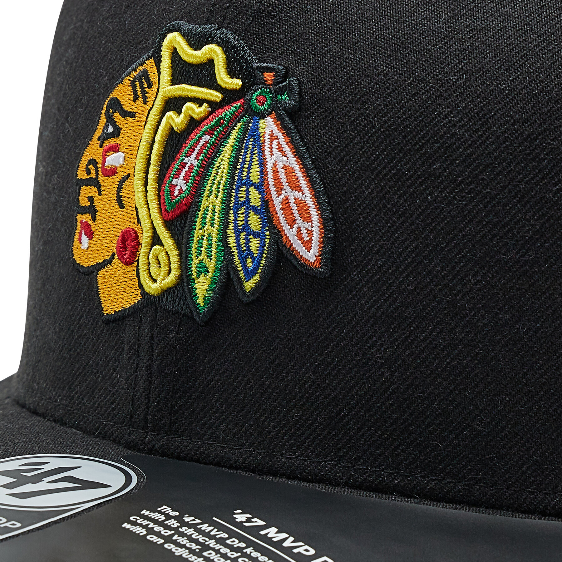 47 Brand Șapcă Nhl Chicago Blackhawks H-CLZOE04WBP-BKB Negru - Pled.ro