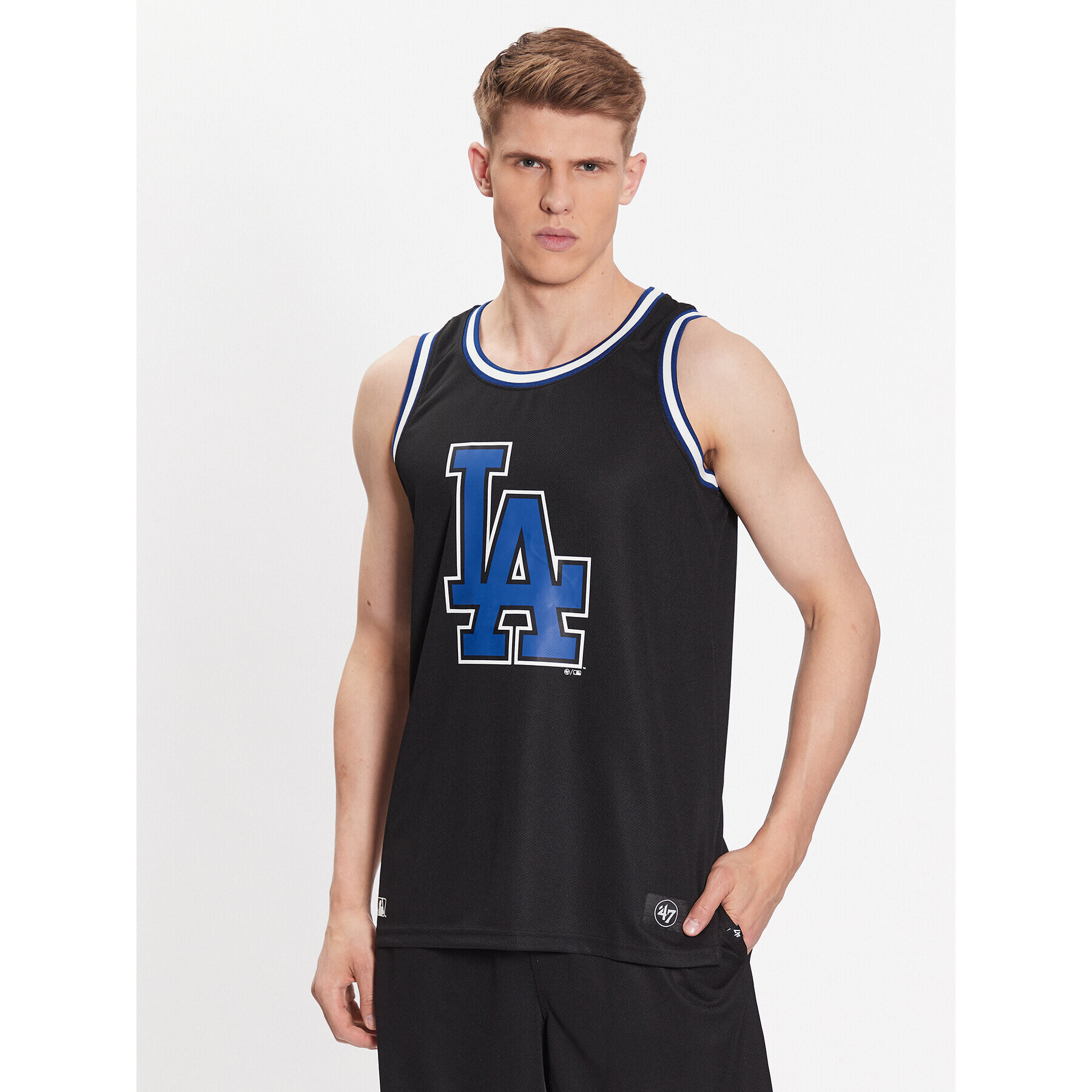 47 Brand Tank top Los Angeles Dodgers 47 Grafton Tank Negru Regular Fit - Pled.ro