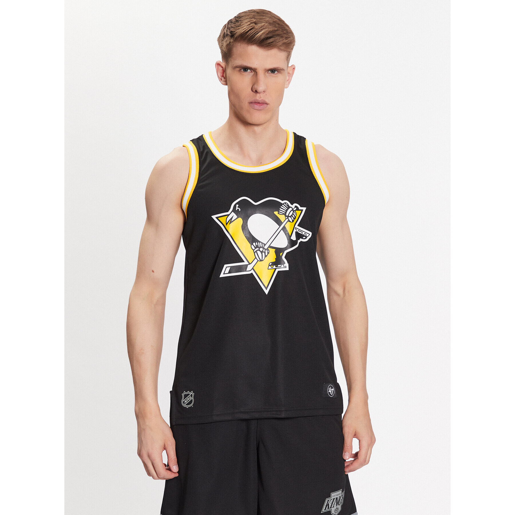 47 Brand Tank top Pittsburgh Penguins 47 Grafton Tank Negru Regular Fit - Pled.ro