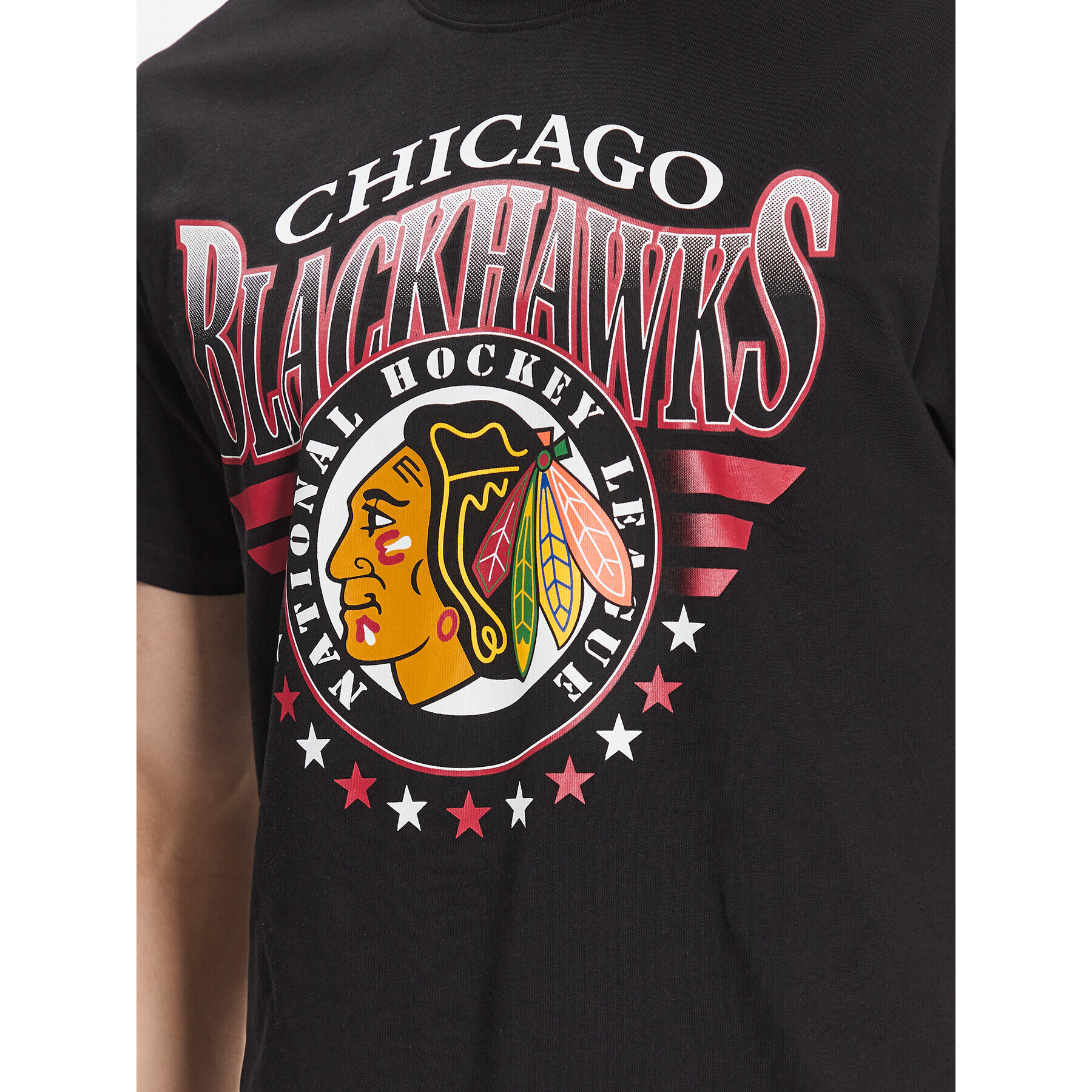 47 Brand Tricou Chicago Blackhawks '47 Echo Tee Negru Regular Fit - Pled.ro