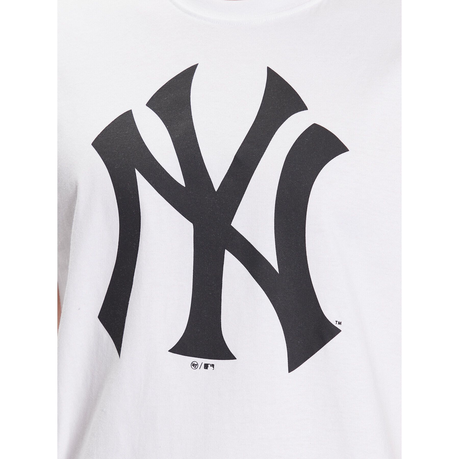 47 Brand Tricou MLB New York Yankees Imprint 47 Echo Tee BB017TEMIME544103WW Alb Regular Fit - Pled.ro