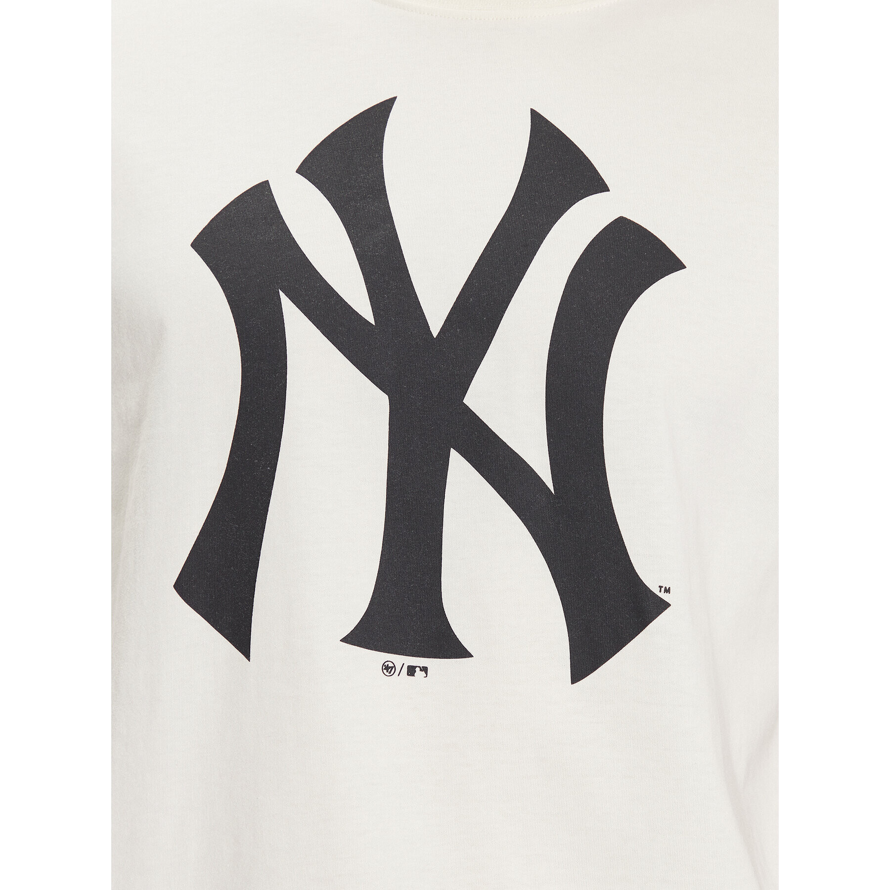 47 Brand Tricou MLB New York Yankees Imprint 47 Echo Tee BB017TEMIME544104CL Écru Regular Fit - Pled.ro