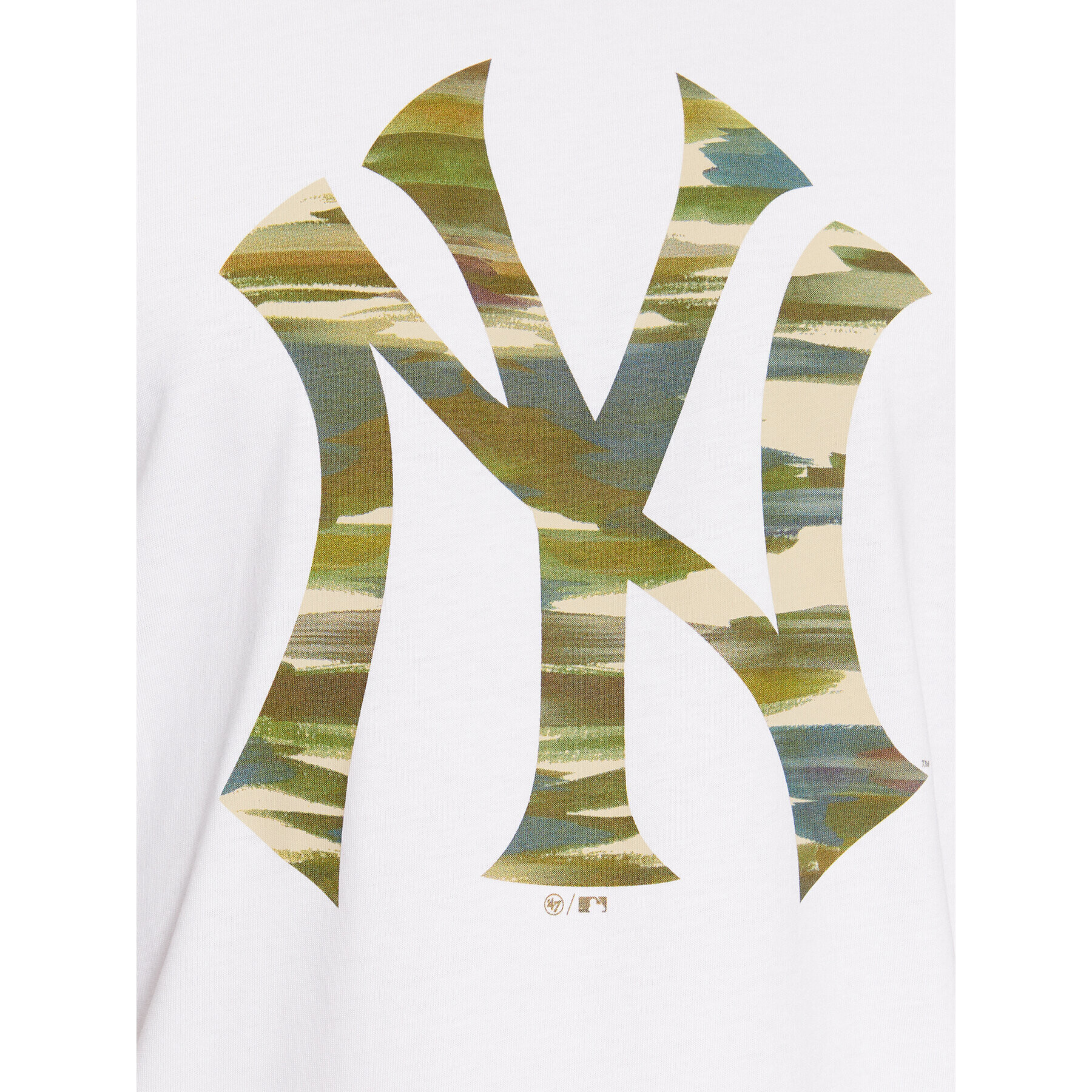 47 Brand Tricou New York Yankees BB017TEMECH589889WW Bej Regular Fit - Pled.ro