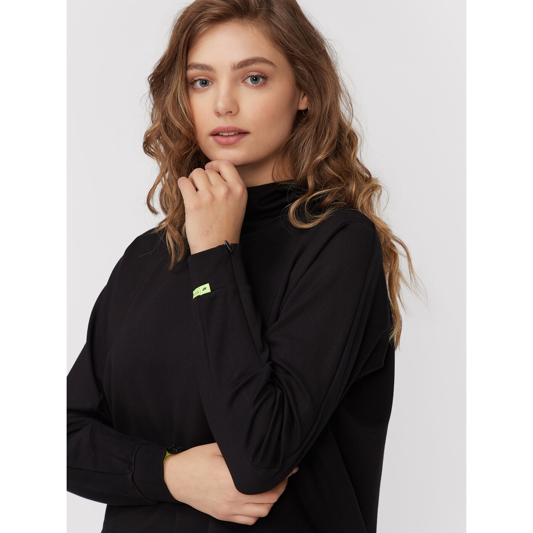 4F Bluză H4Z22-BLD021 Negru Relaxed Fit - Pled.ro