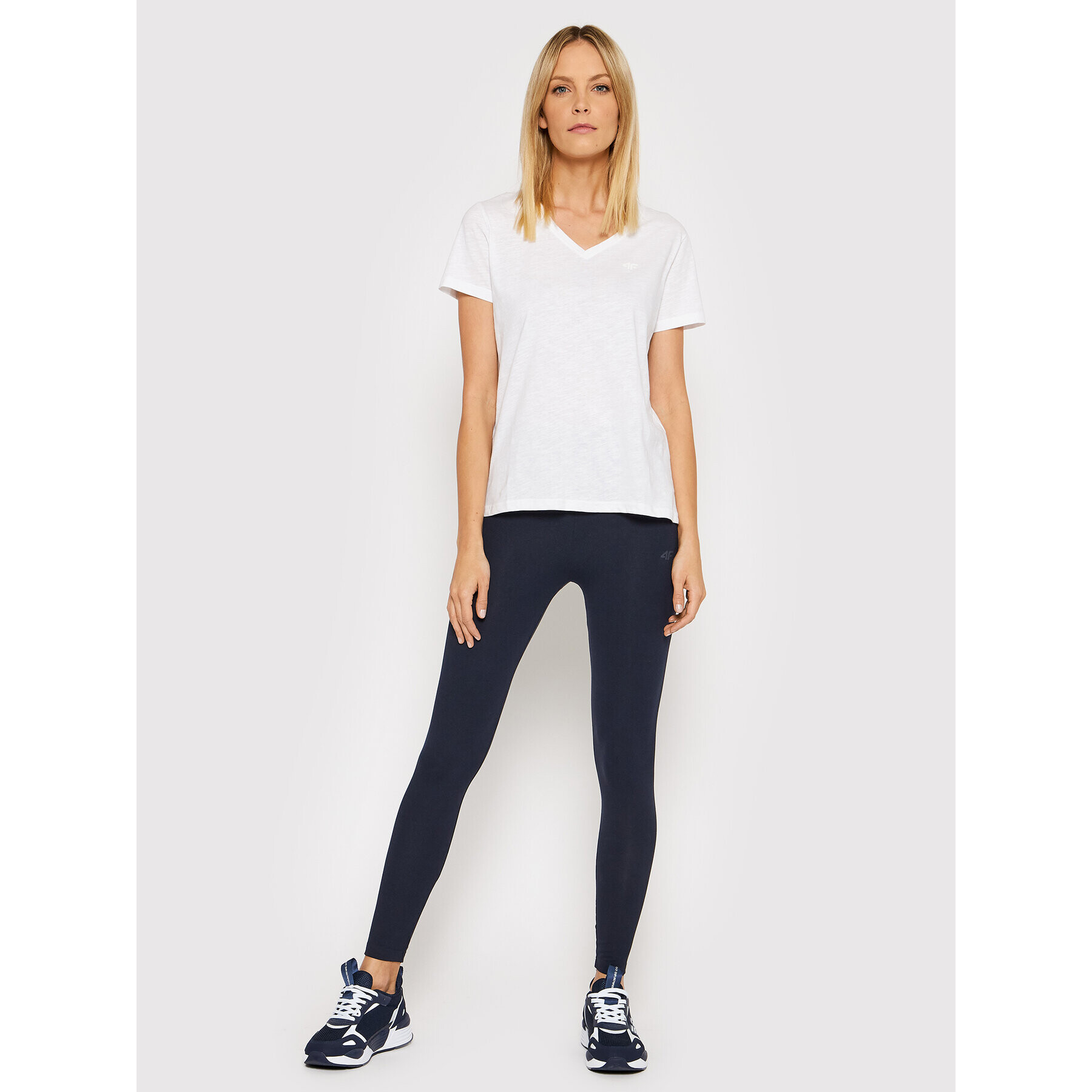 4F Colanți NOSH4-LEG350 Bleumarin Slim Fit - Pled.ro