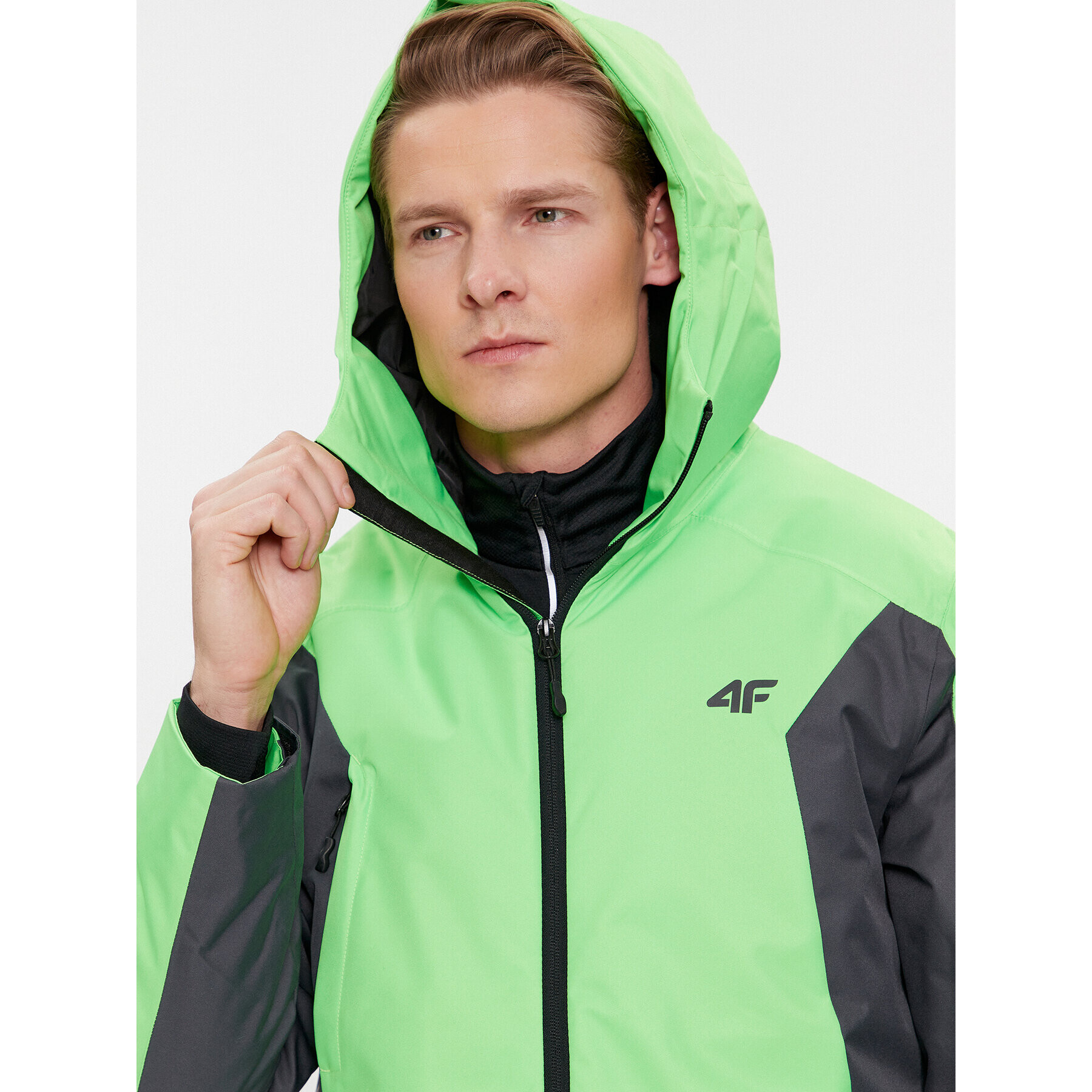 4F Geacă de schi AW23TTJAM306 Verde Regular Fit - Pled.ro