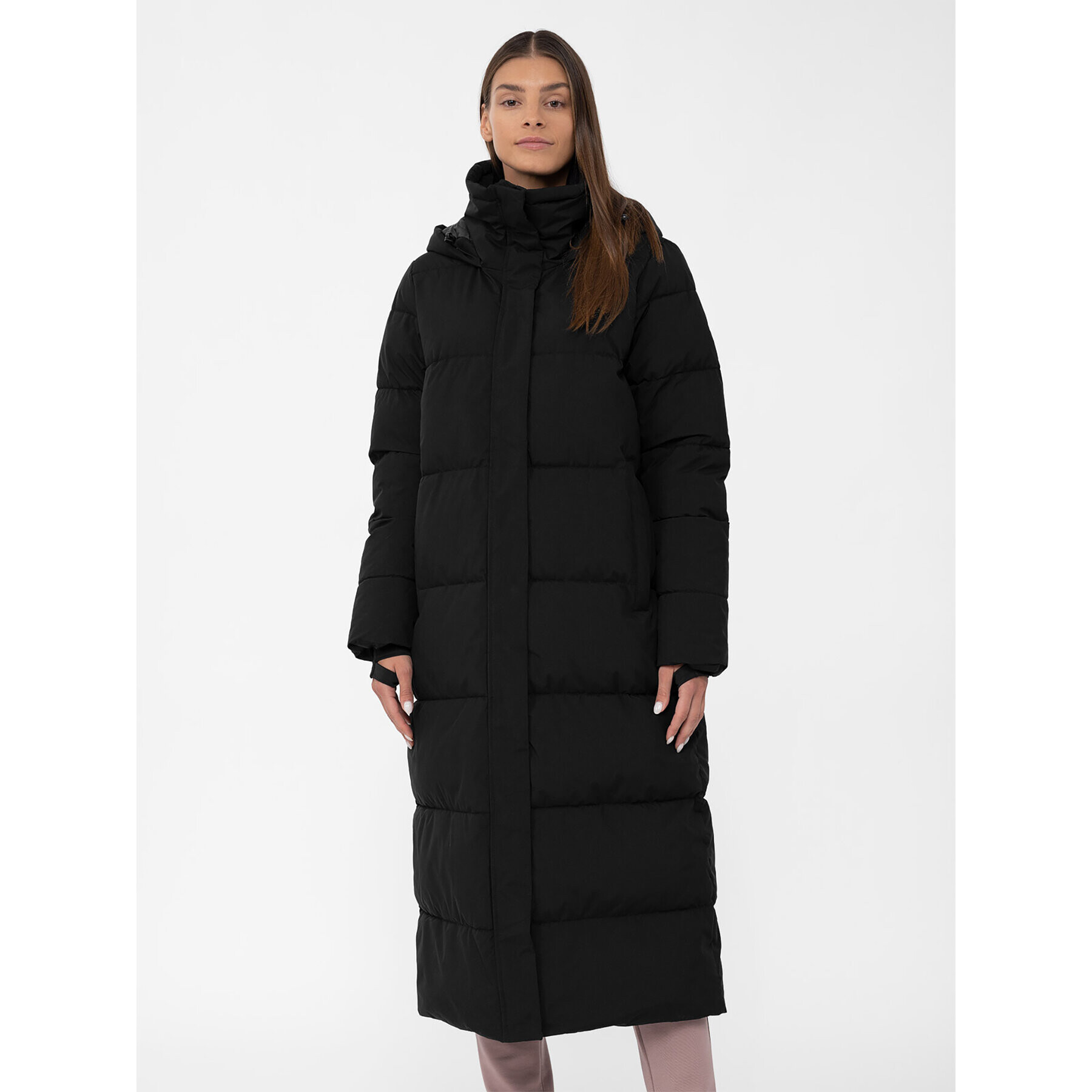 4F Geacă din puf AW23TDJAF237 Negru Regular Fit - Pled.ro